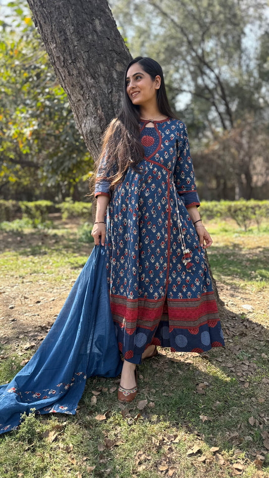 Aliya Blue Anarkali Suit