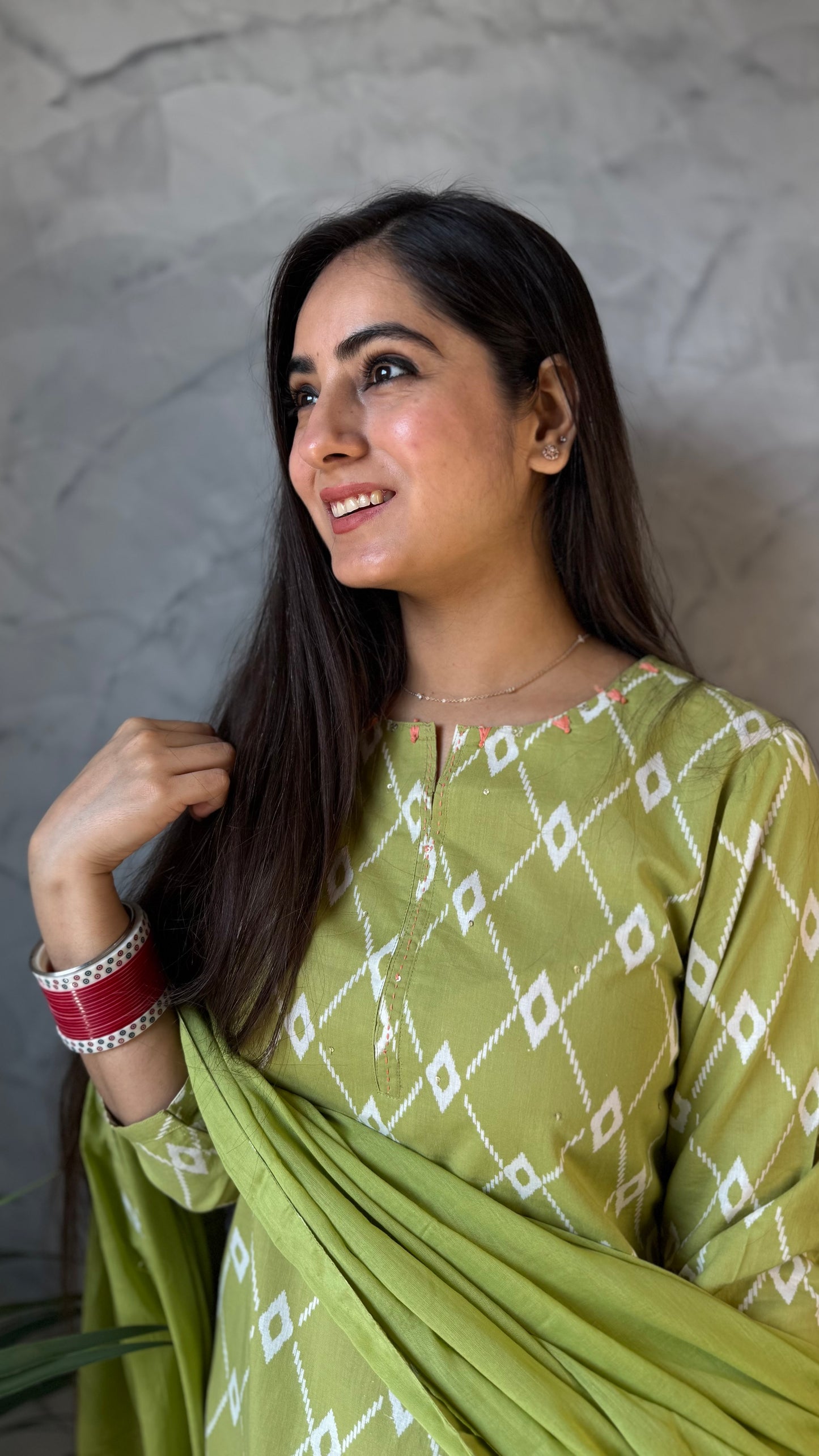 Kanika Pastel Green Printed Suit