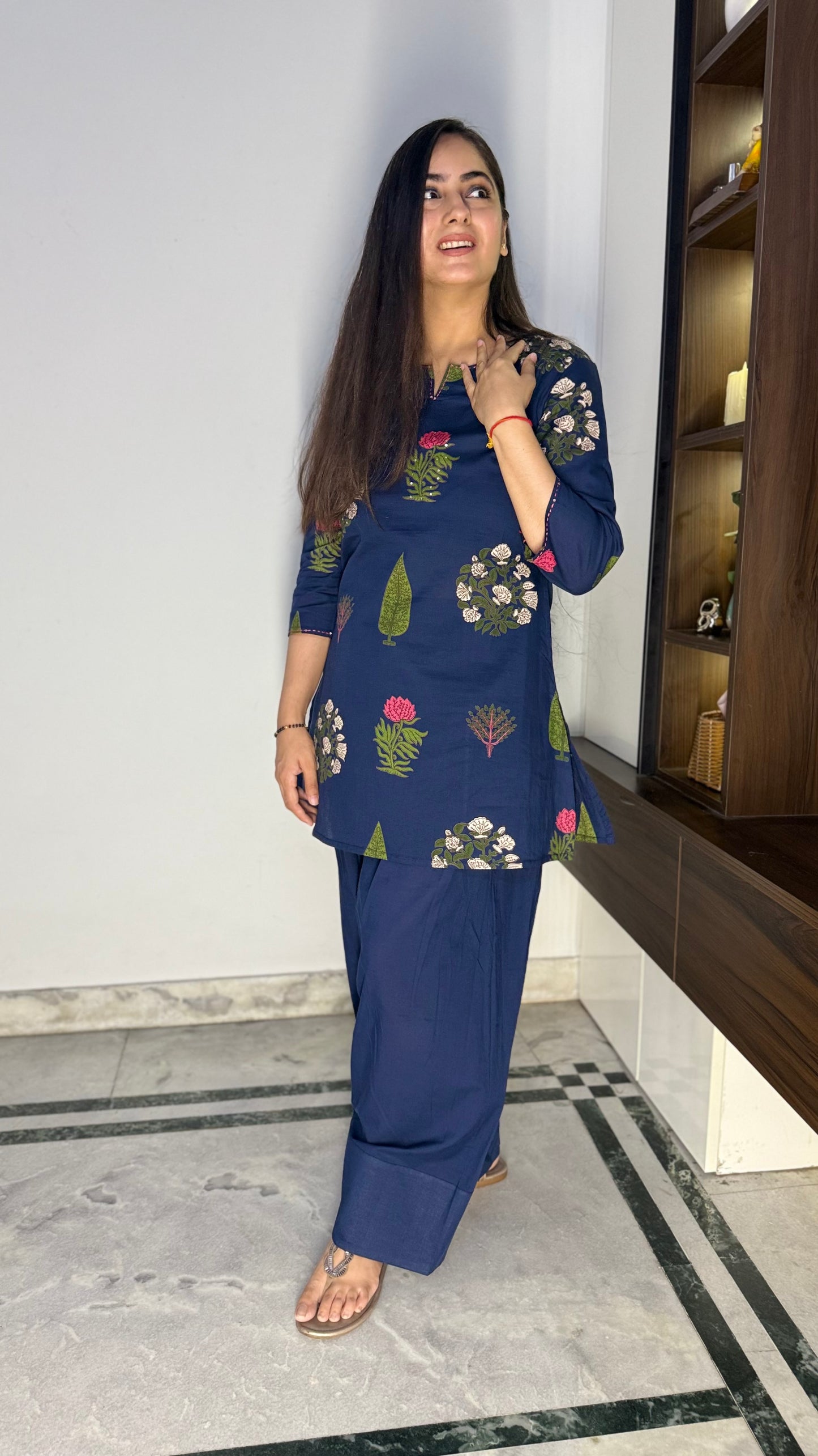 Navy Blue Farshi Salwar Set
