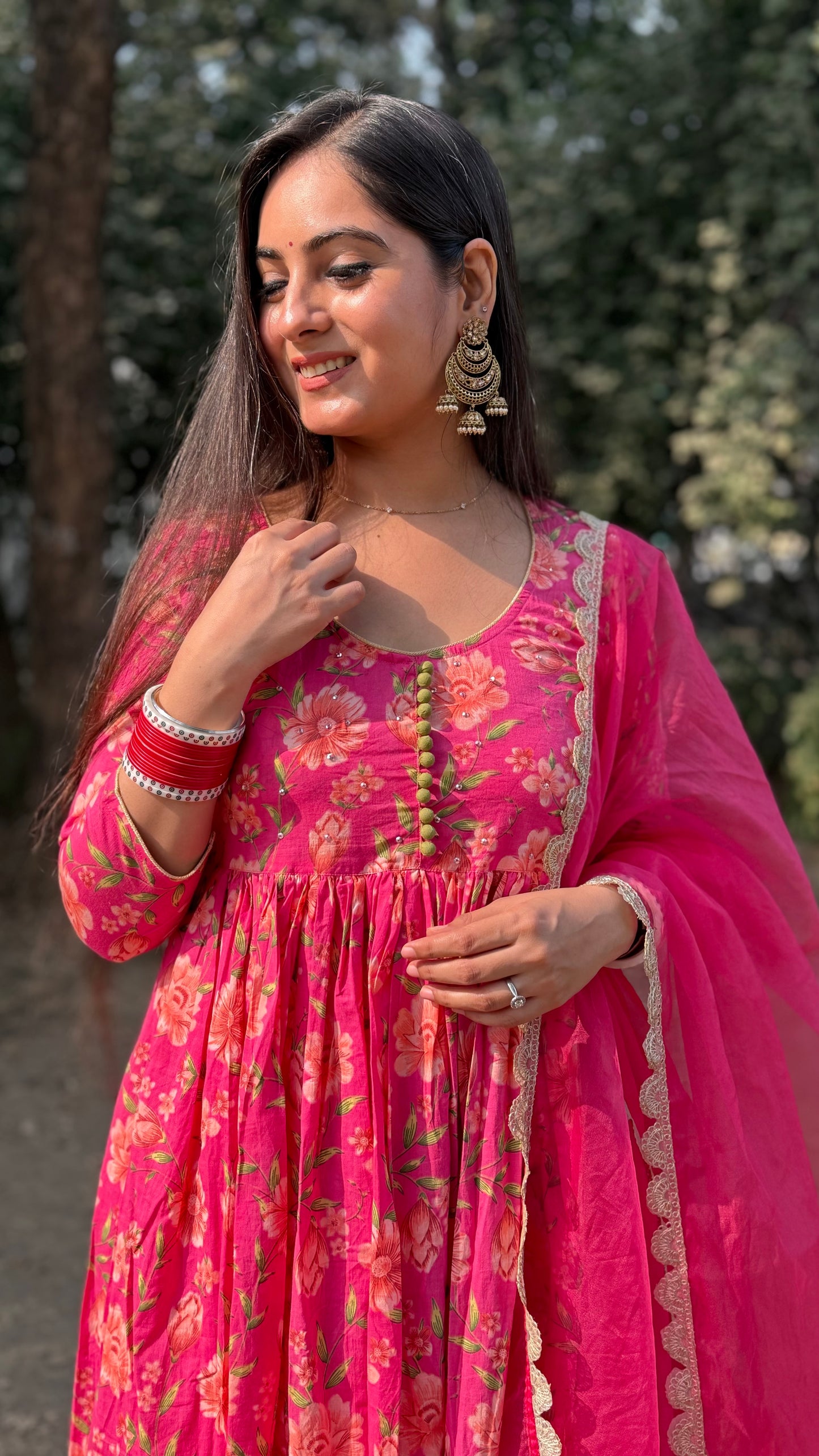 Yukti Pink Flared Suit