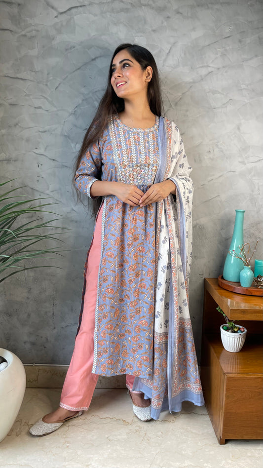 Shagun Pastel Blue Nyra Suit