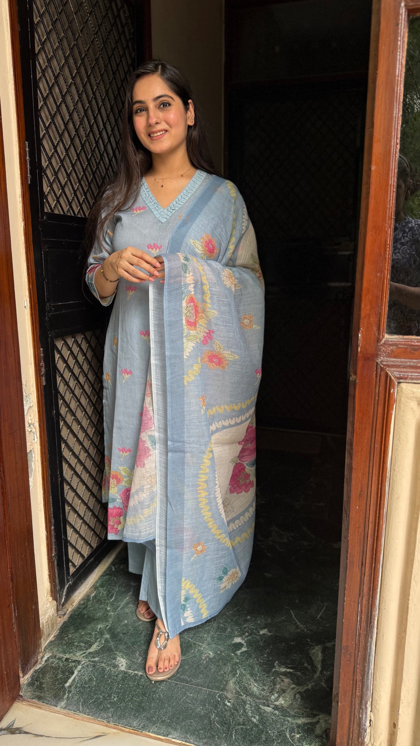 Shikha Blue Floral Suit