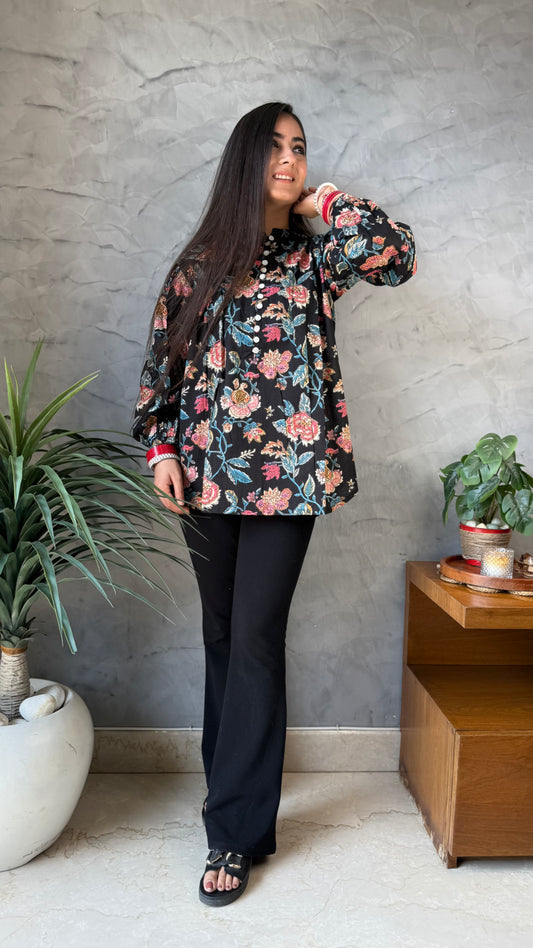 Ruchi Black Printed Top