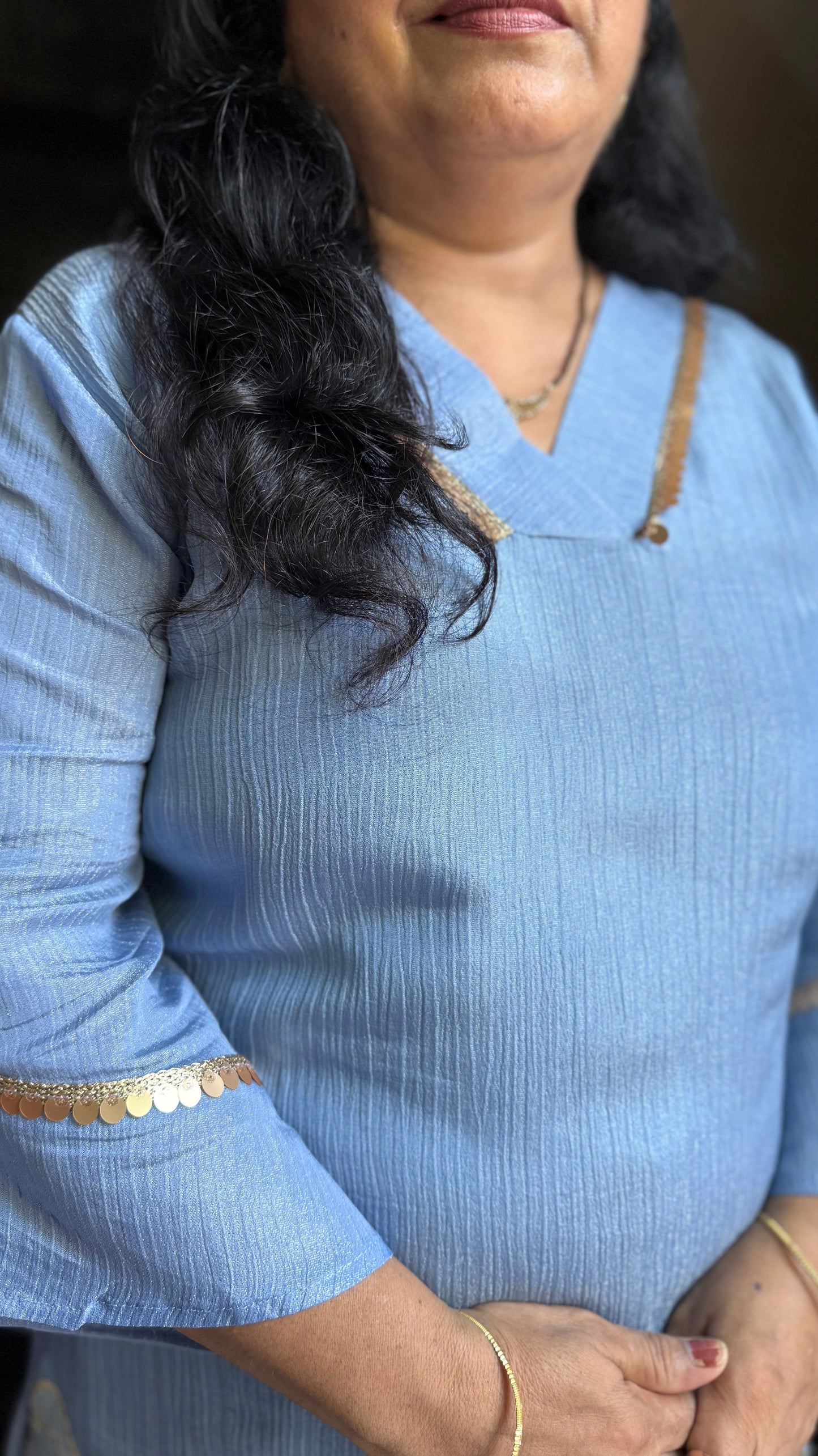 Surbhi Ice Blue Coord Set