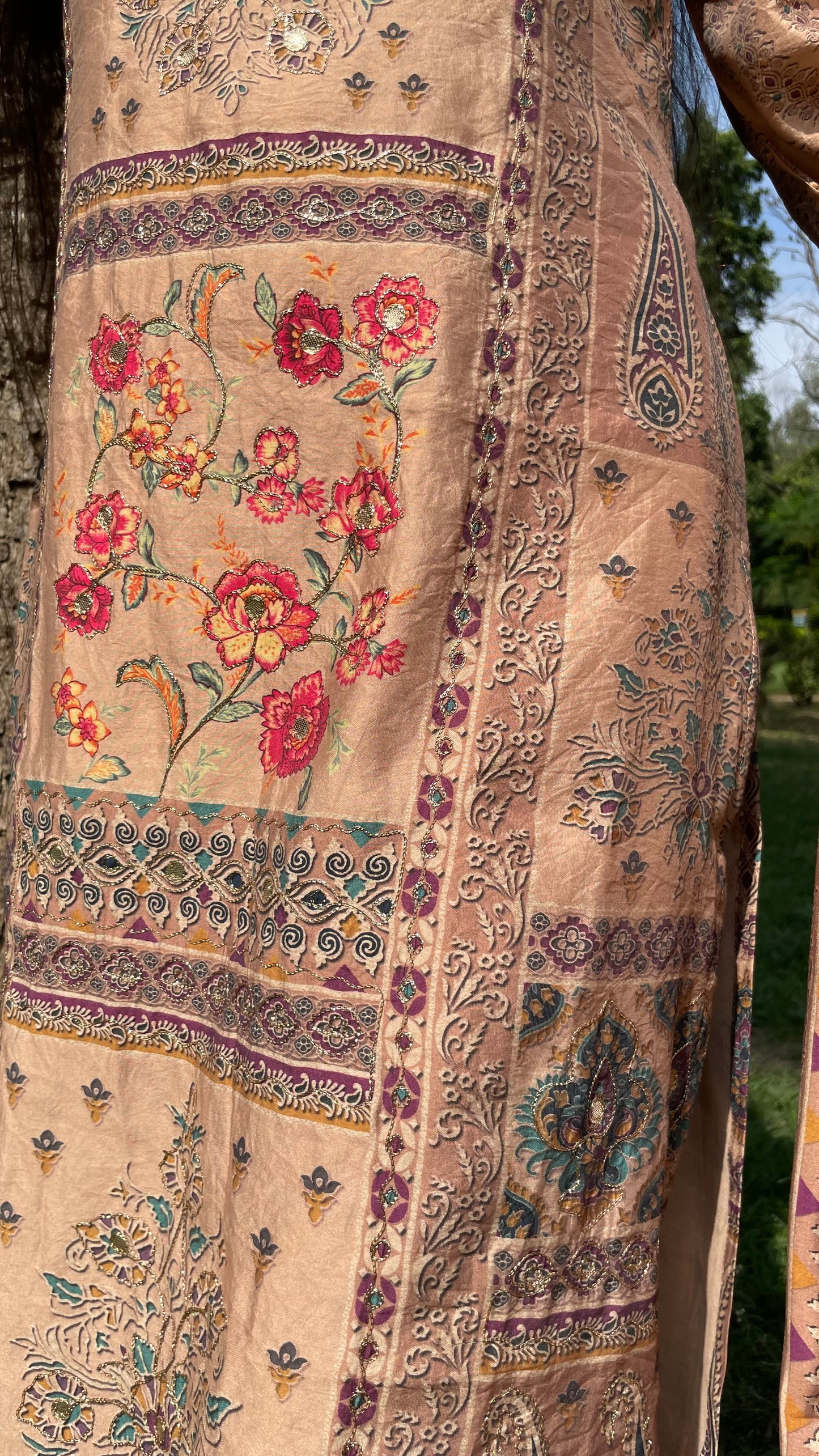 Anu Brown Peach Suit