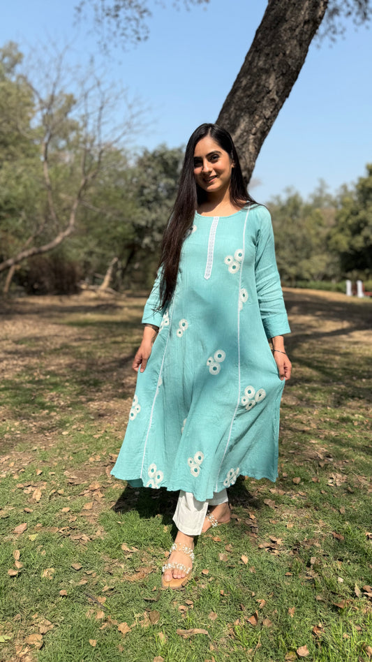 Renu Sky Blue A-Line Coord Set