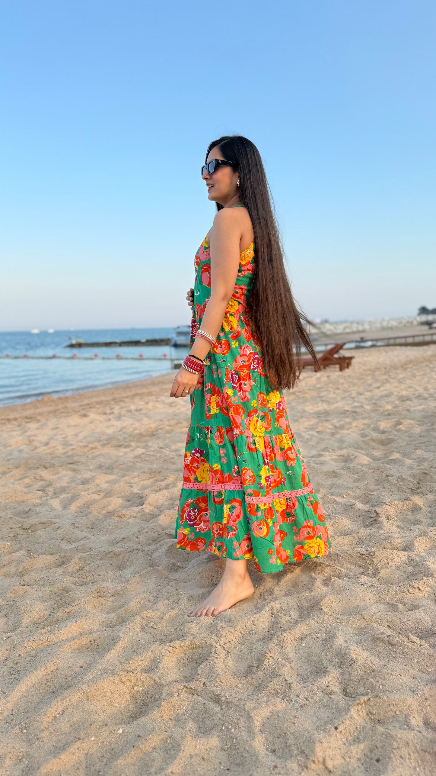 Nyra Green Dress