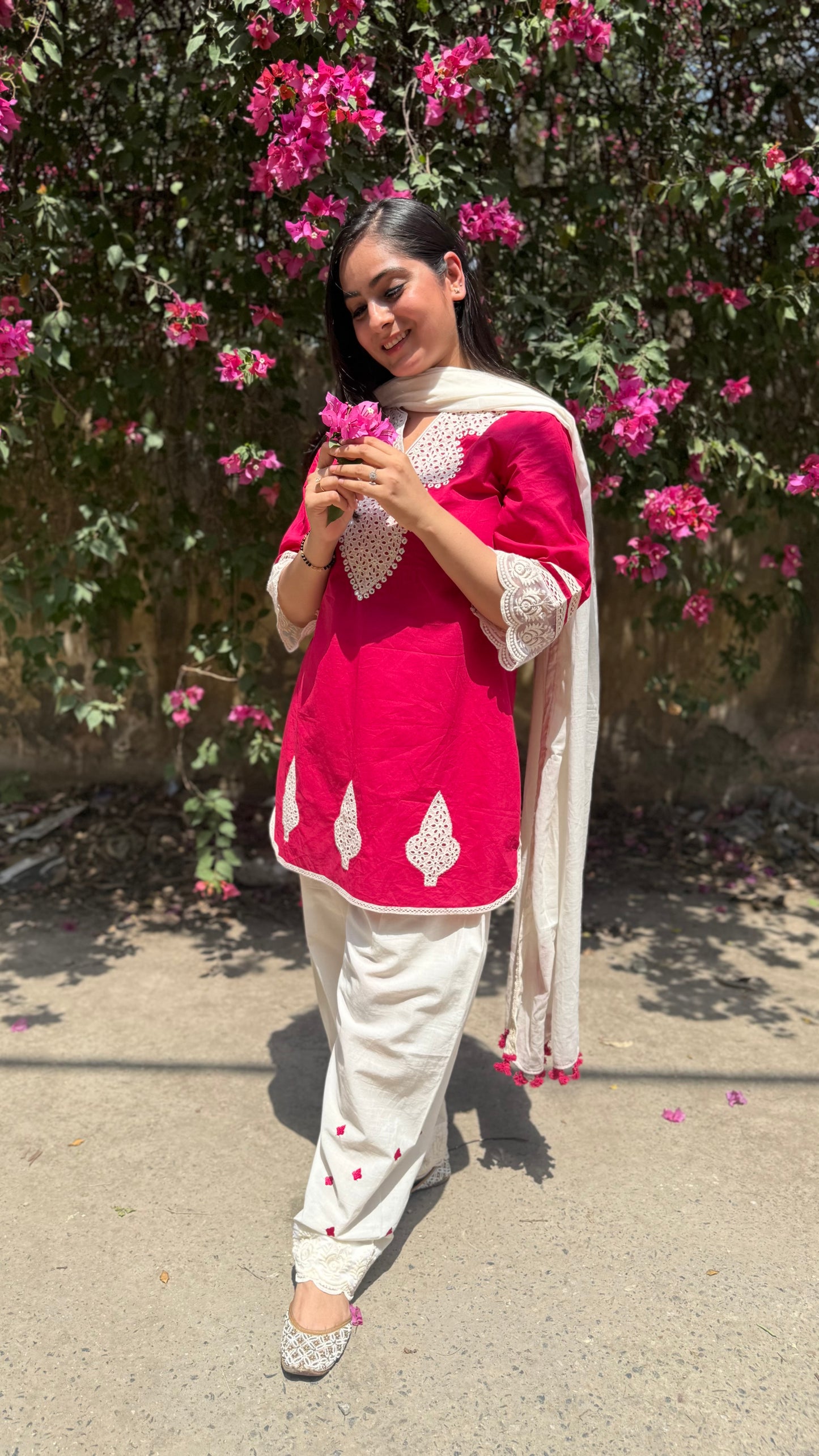 Noorani Pink Farshi Salwar Suit Set