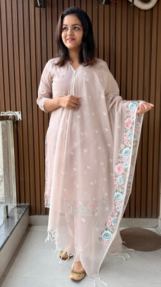 Lakshita Blush Embroidered Suit