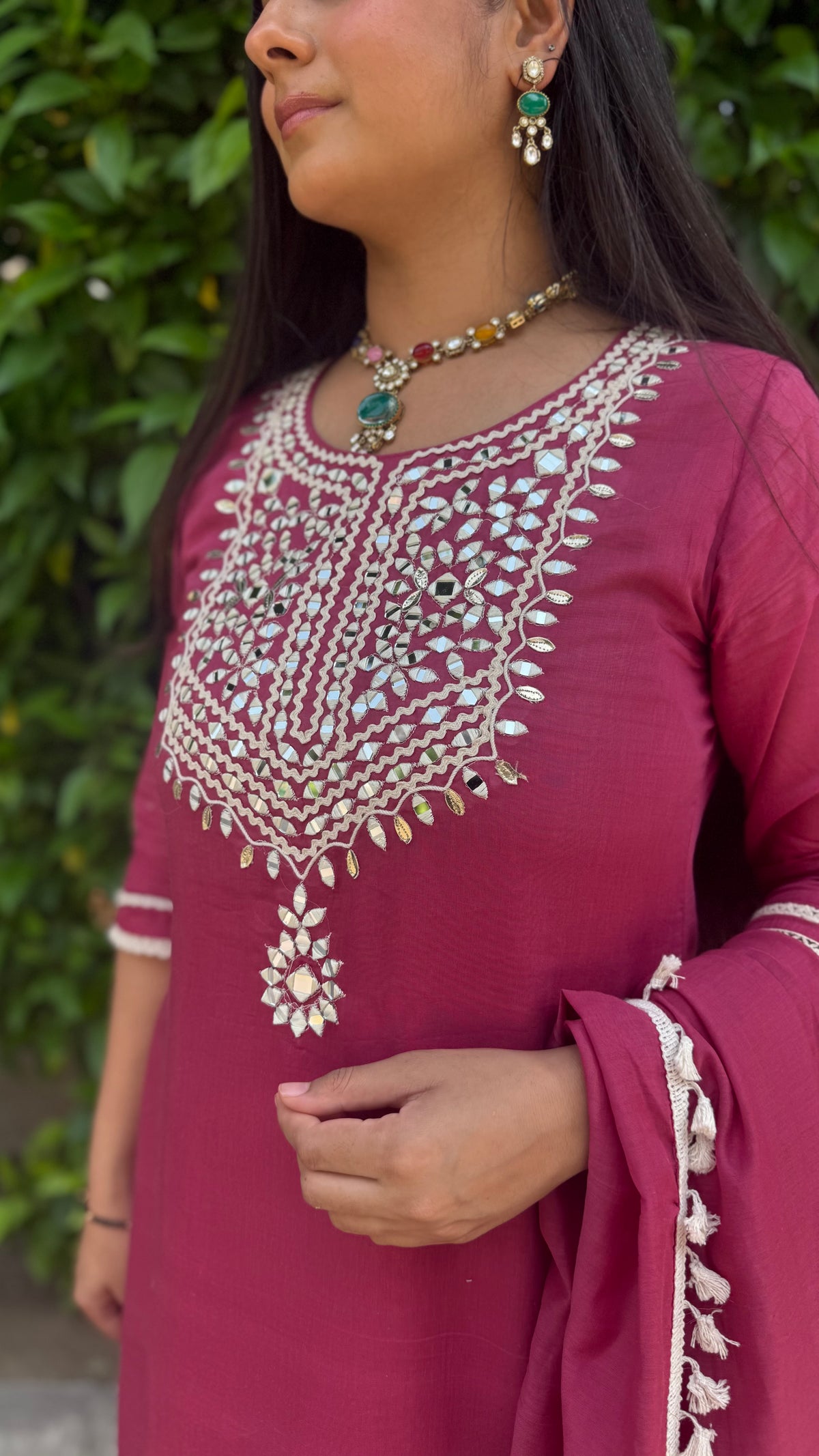 Aisha Berry Pink Mirror Suit