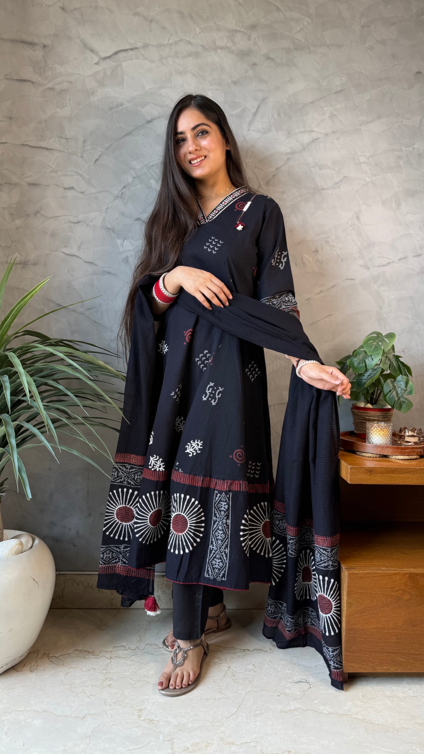 Anjali Black Anarkali Suit