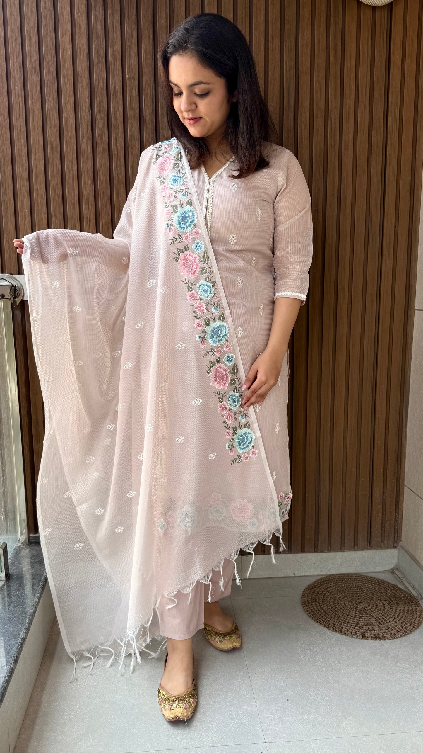 Lakshita Blush Embroidered Suit