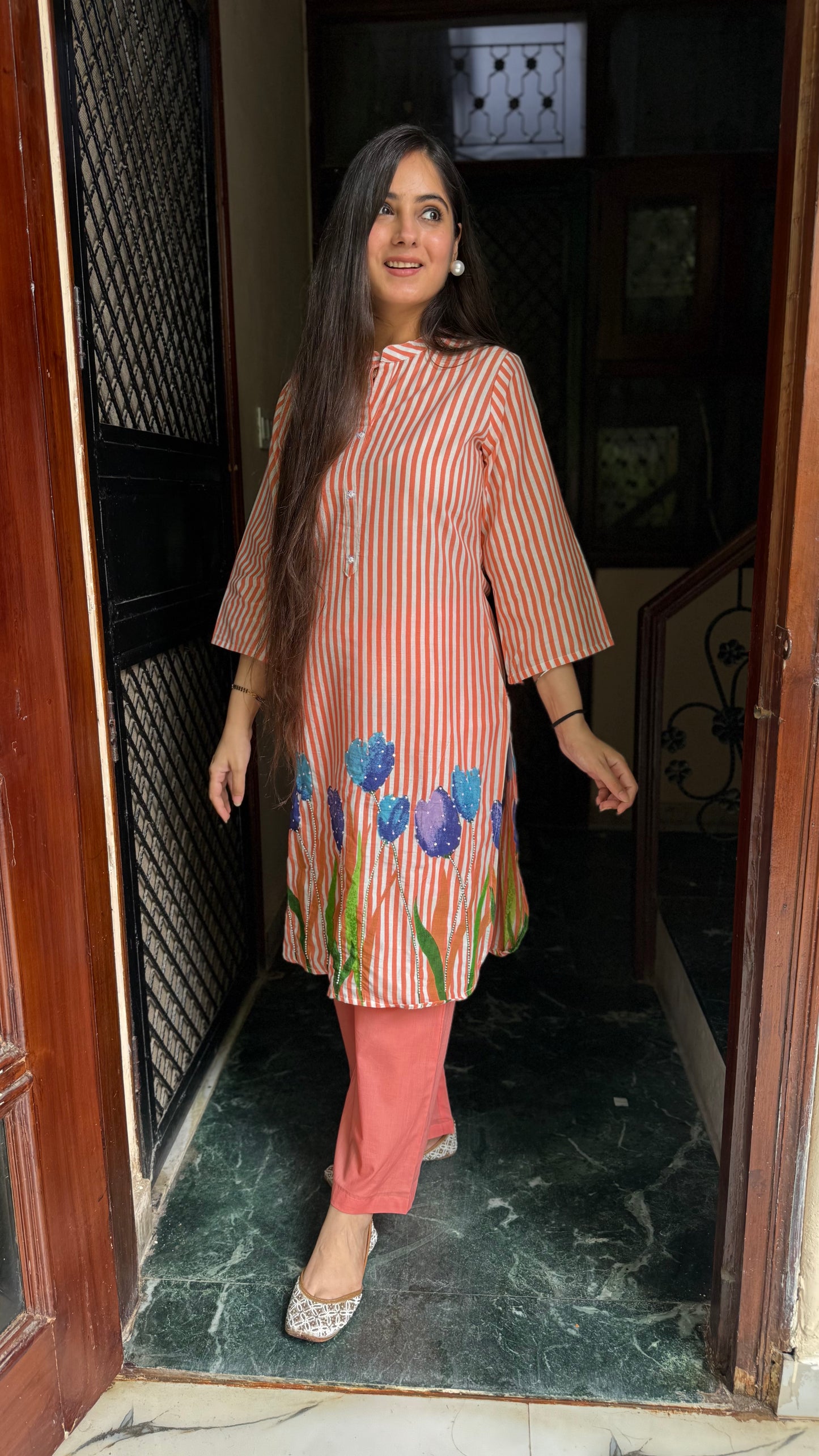 Mahira Orange Coord Set