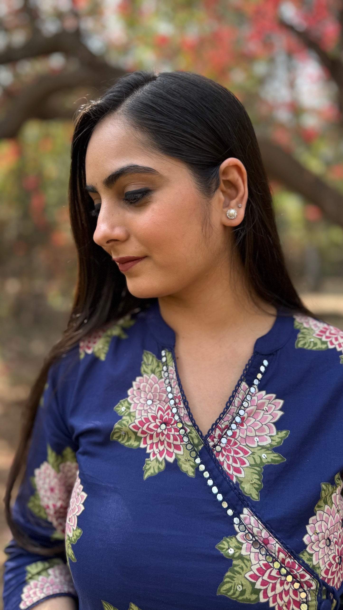 Priya Royal Blue Cotton Suit