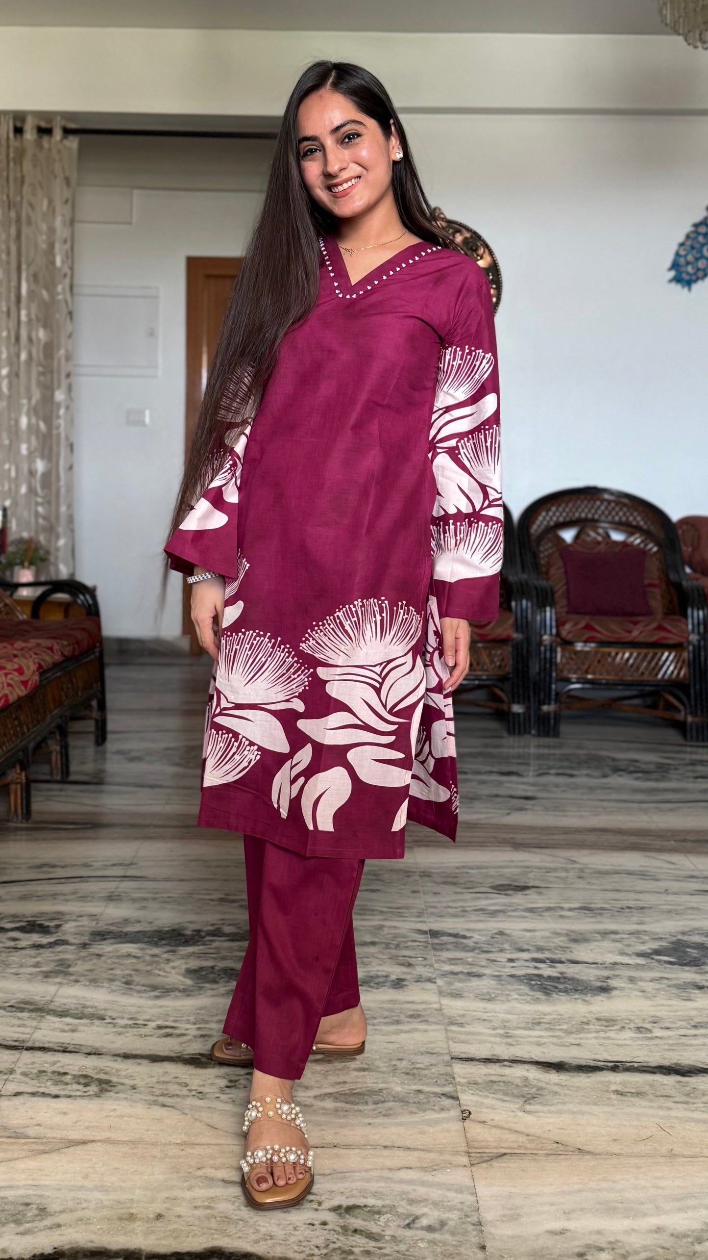 Arpita Wine Coord Set