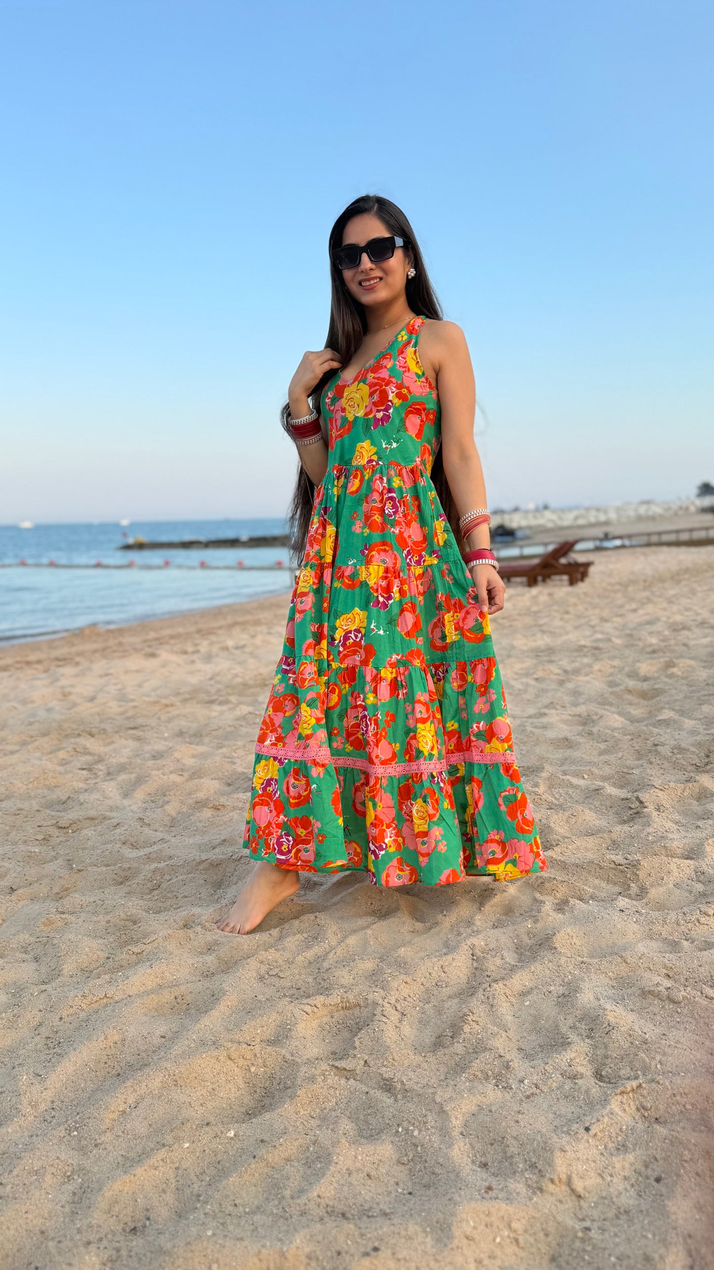 Nyra Green Dress