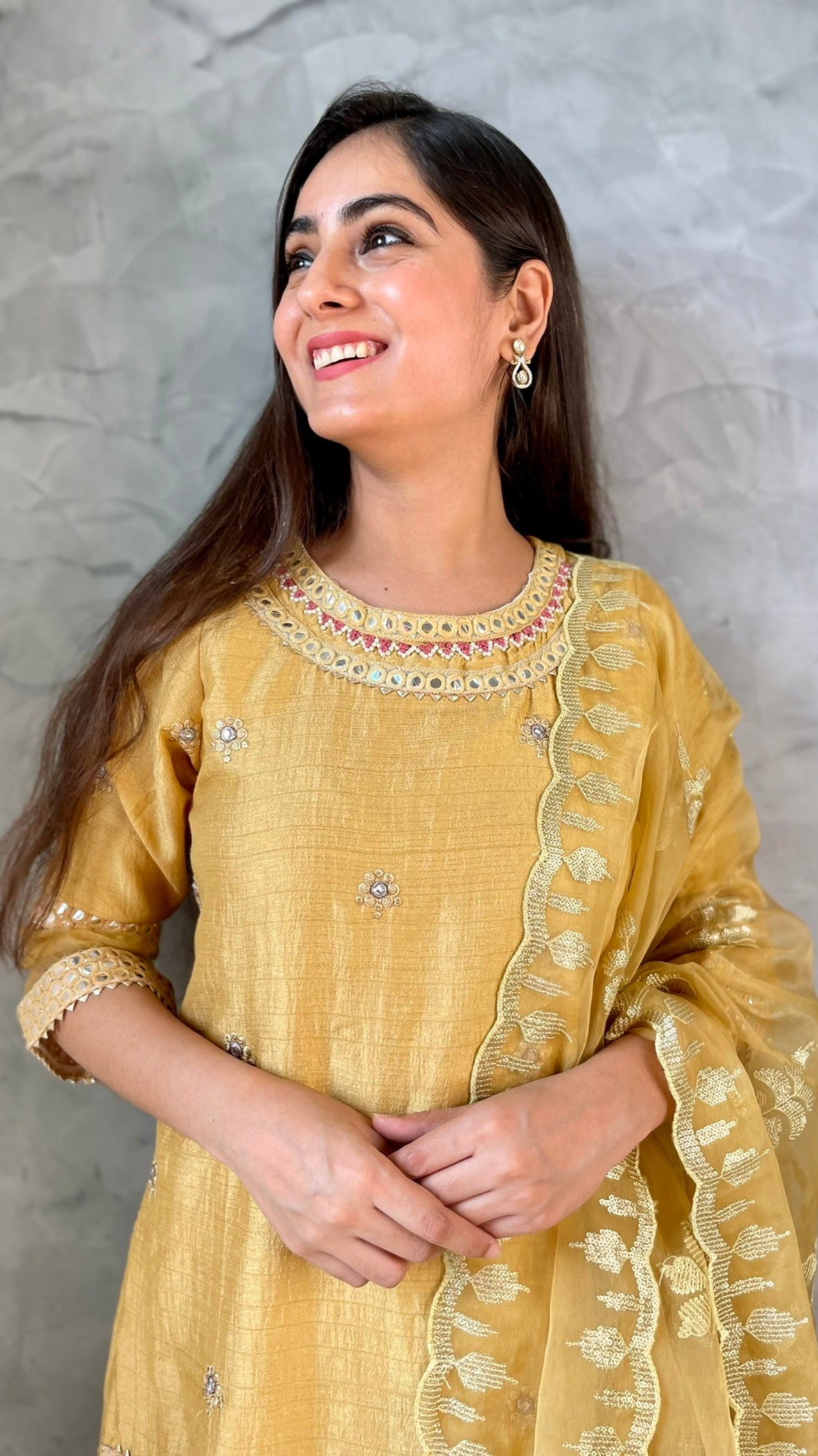 Dolly Mustard Sharara Suit