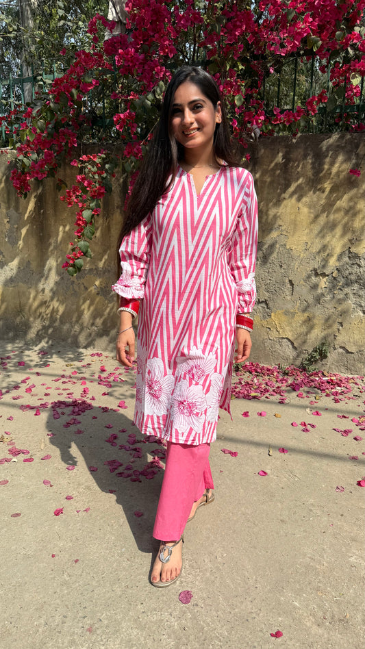 Garima Pink Printed Coord Set