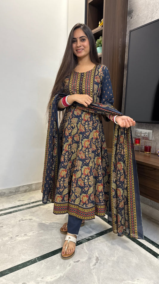 Sheetal Dark Blue Anarkali Suit