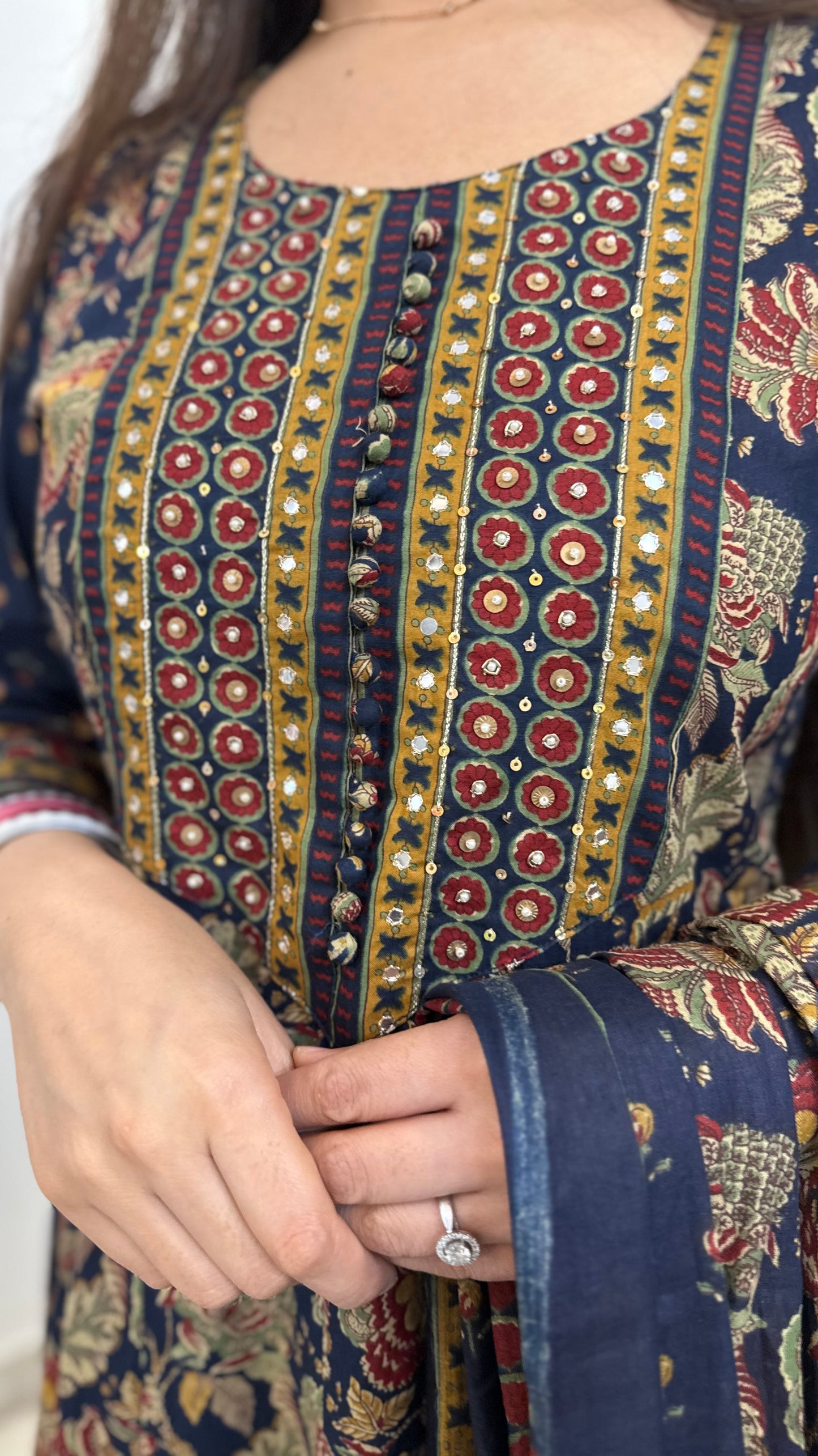 Sheetal Dark Blue Anarkali Suit