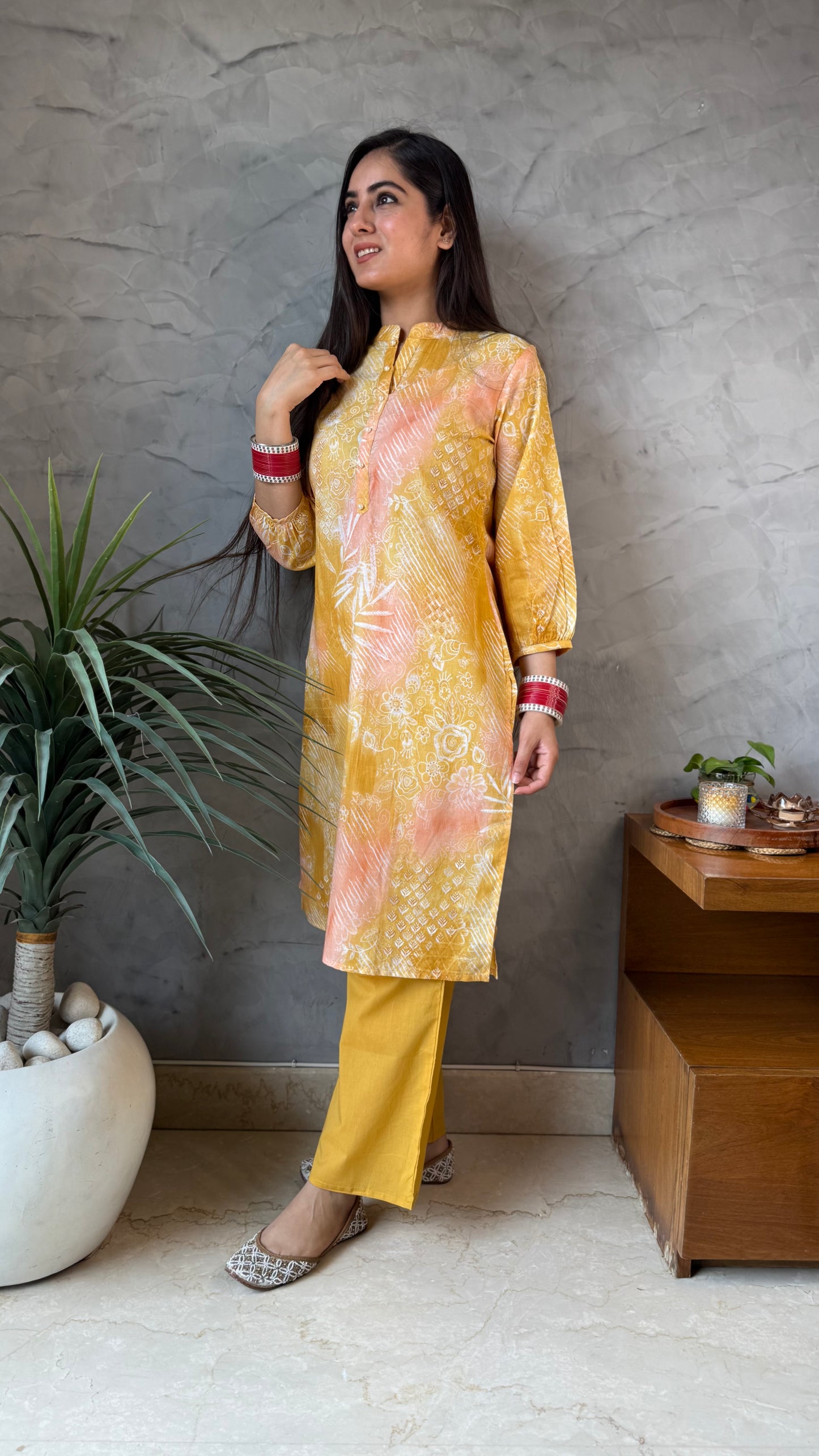 Amrita Yellow Printed Coord Set