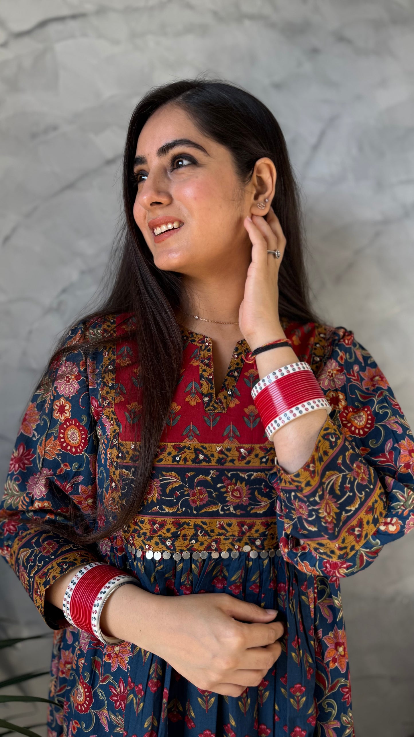 Mahi Blue Floral Dress