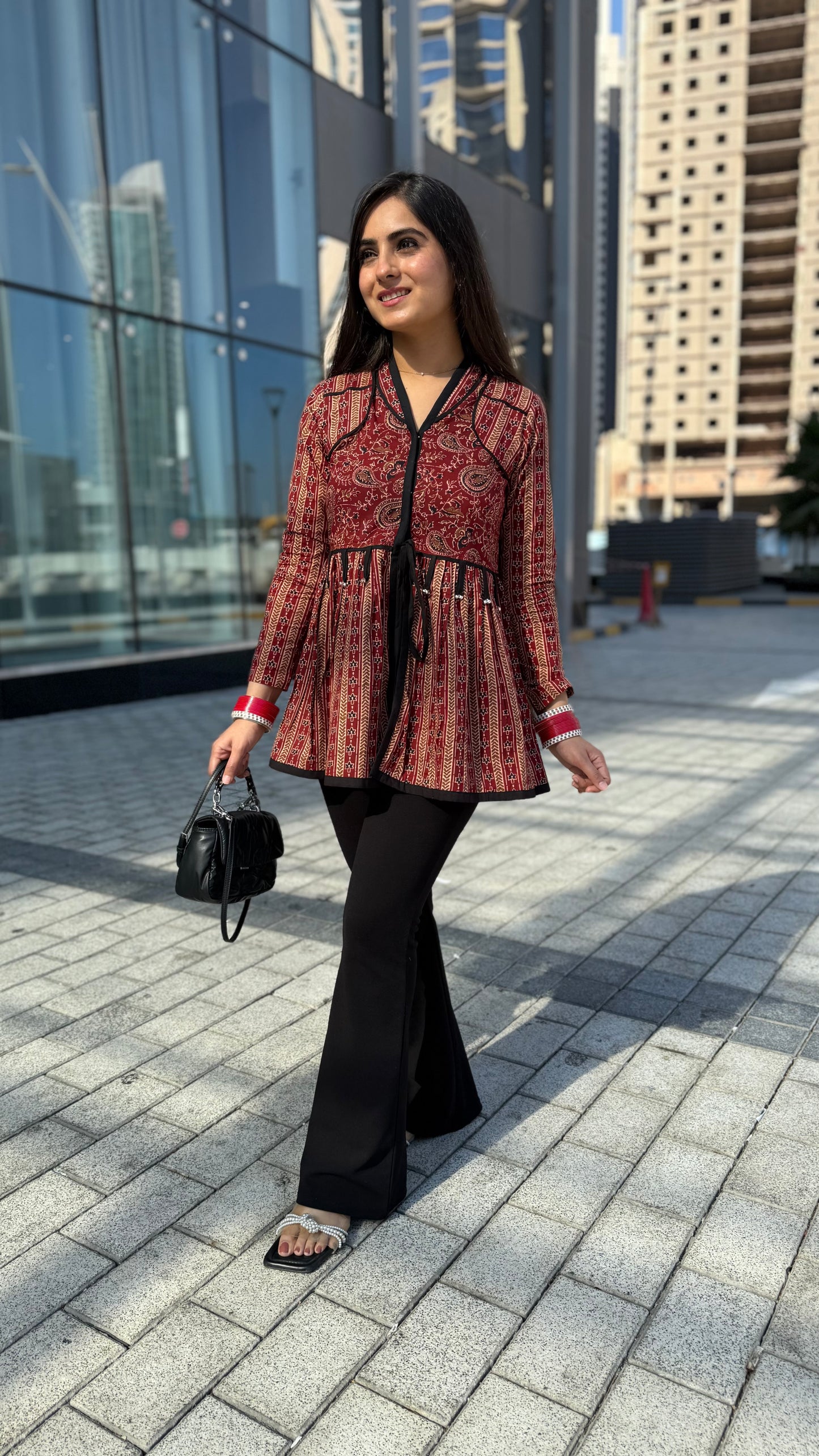 Rust Cotton Jacket Top
