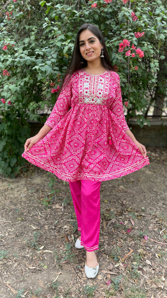 Varsha Hot Pink Coord Set
