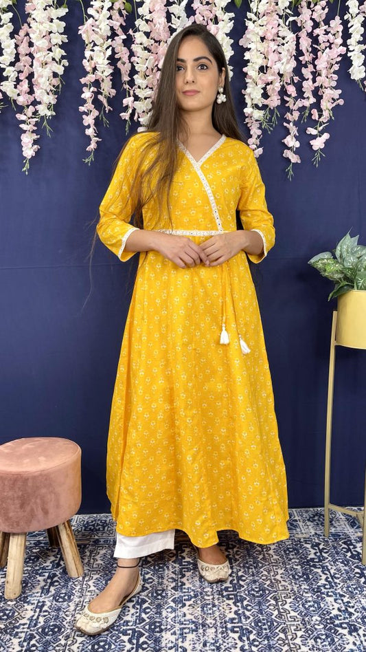 Yellow Angrakha Set