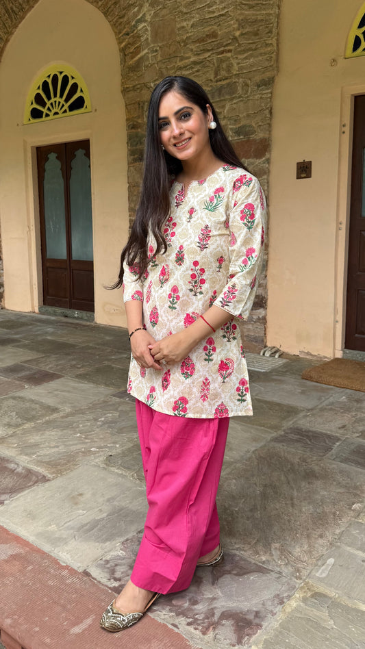 Kiara Beige Floral Farshi Set