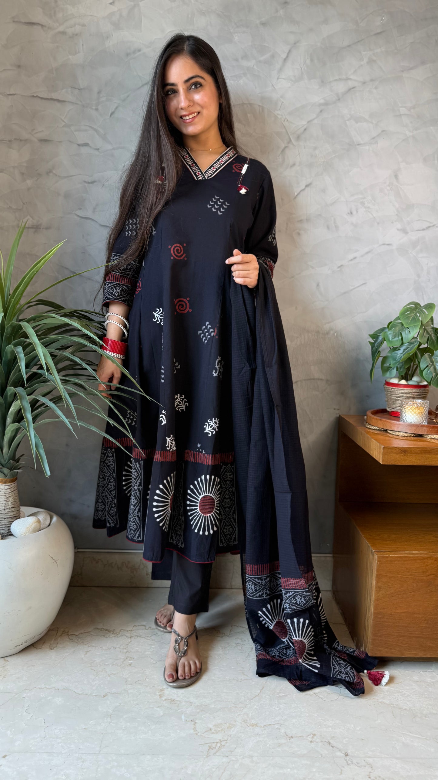 Anjali Black Anarkali Suit