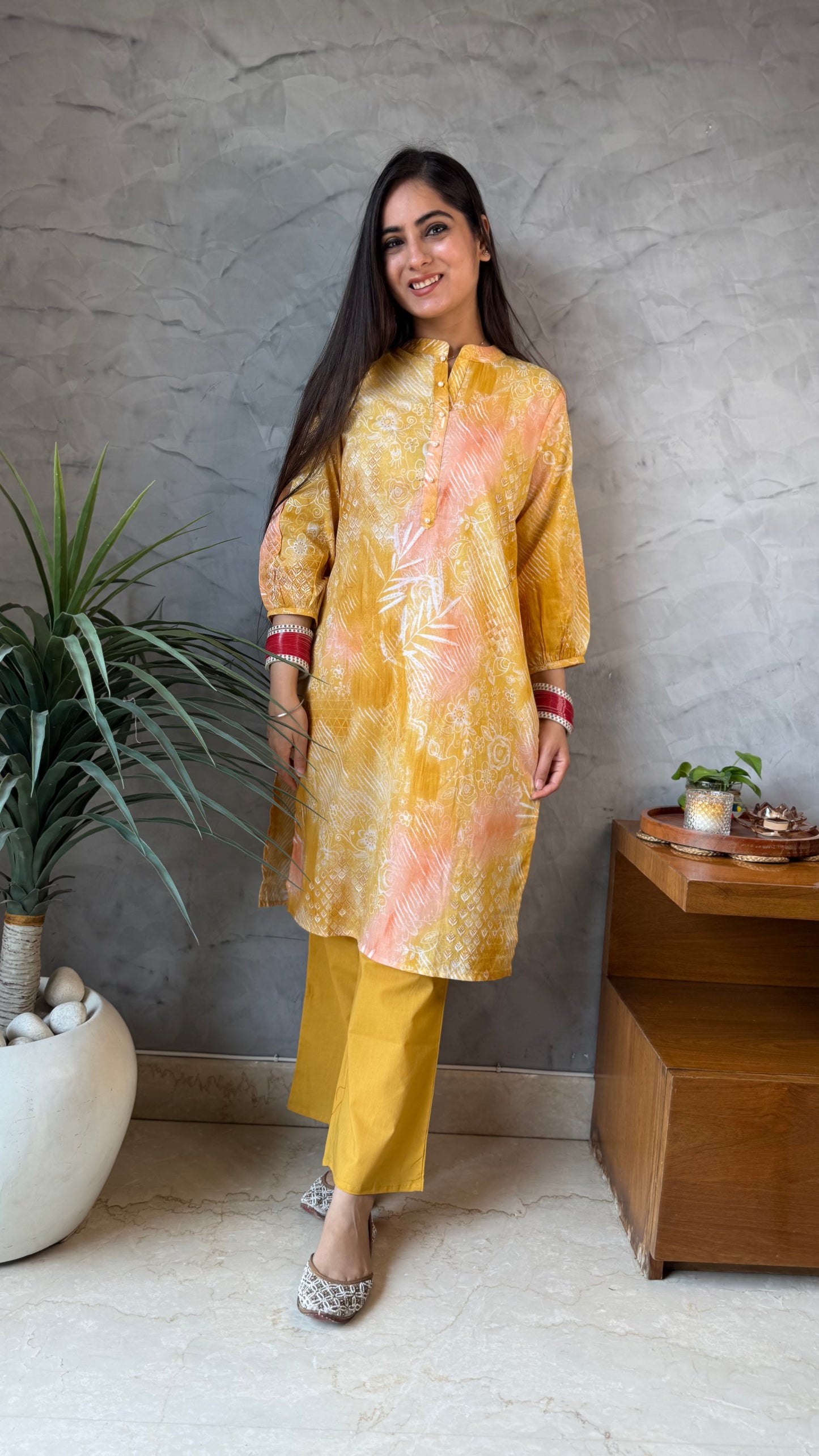 Amrita Yellow Printed Coord Set