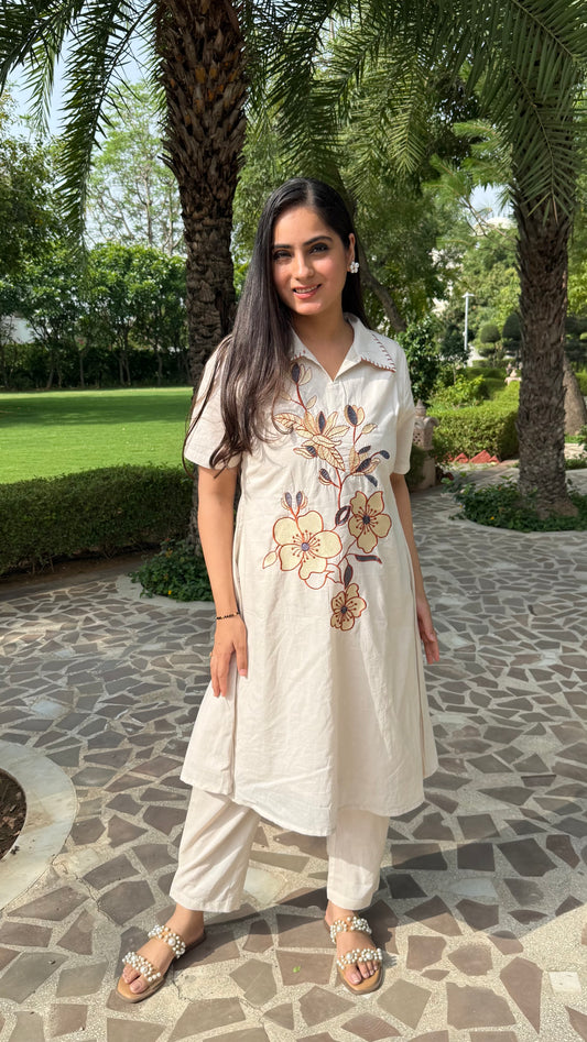 Eira Ivory Embroidered Set