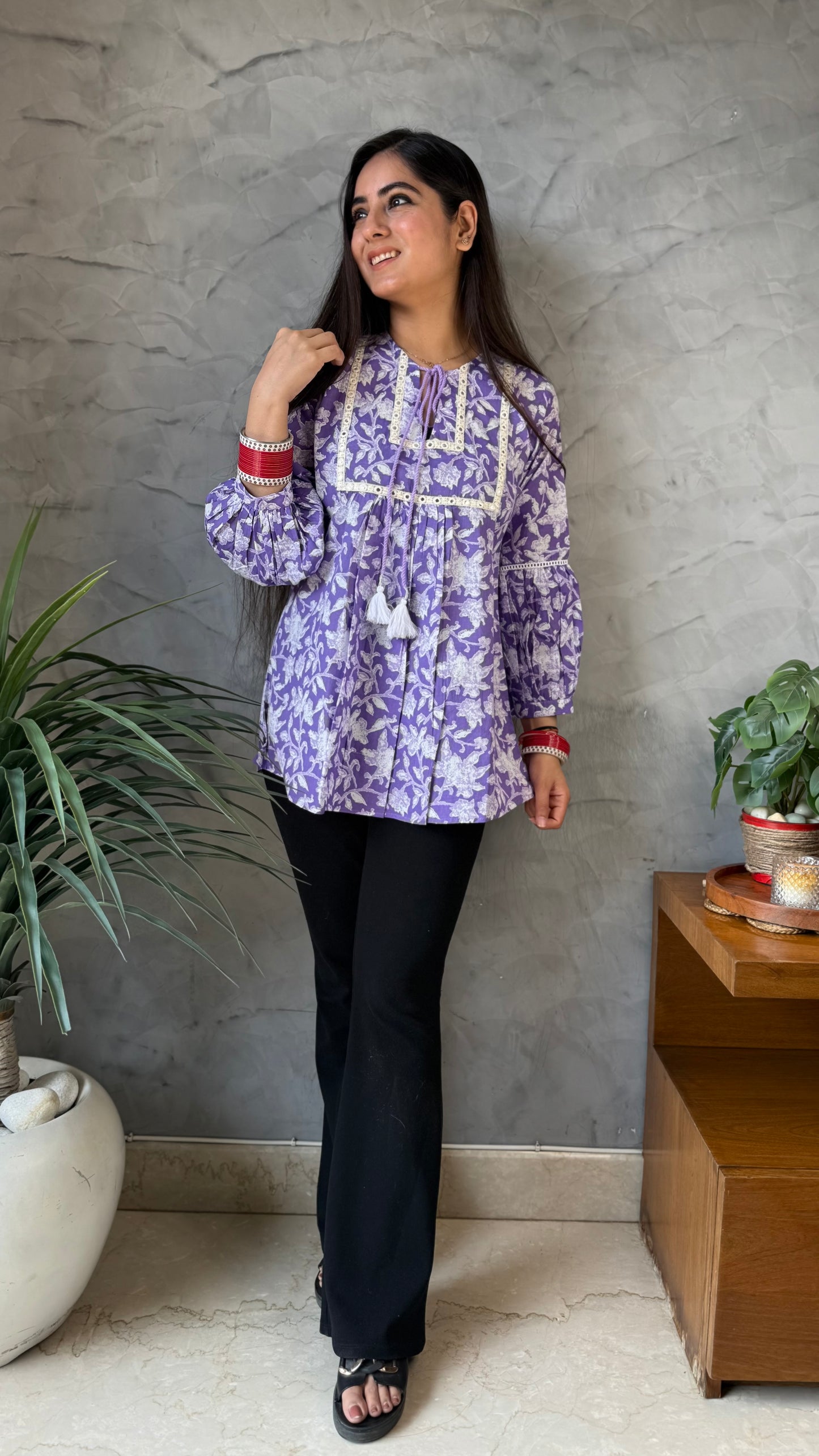 Ruchi Purple Printed Top