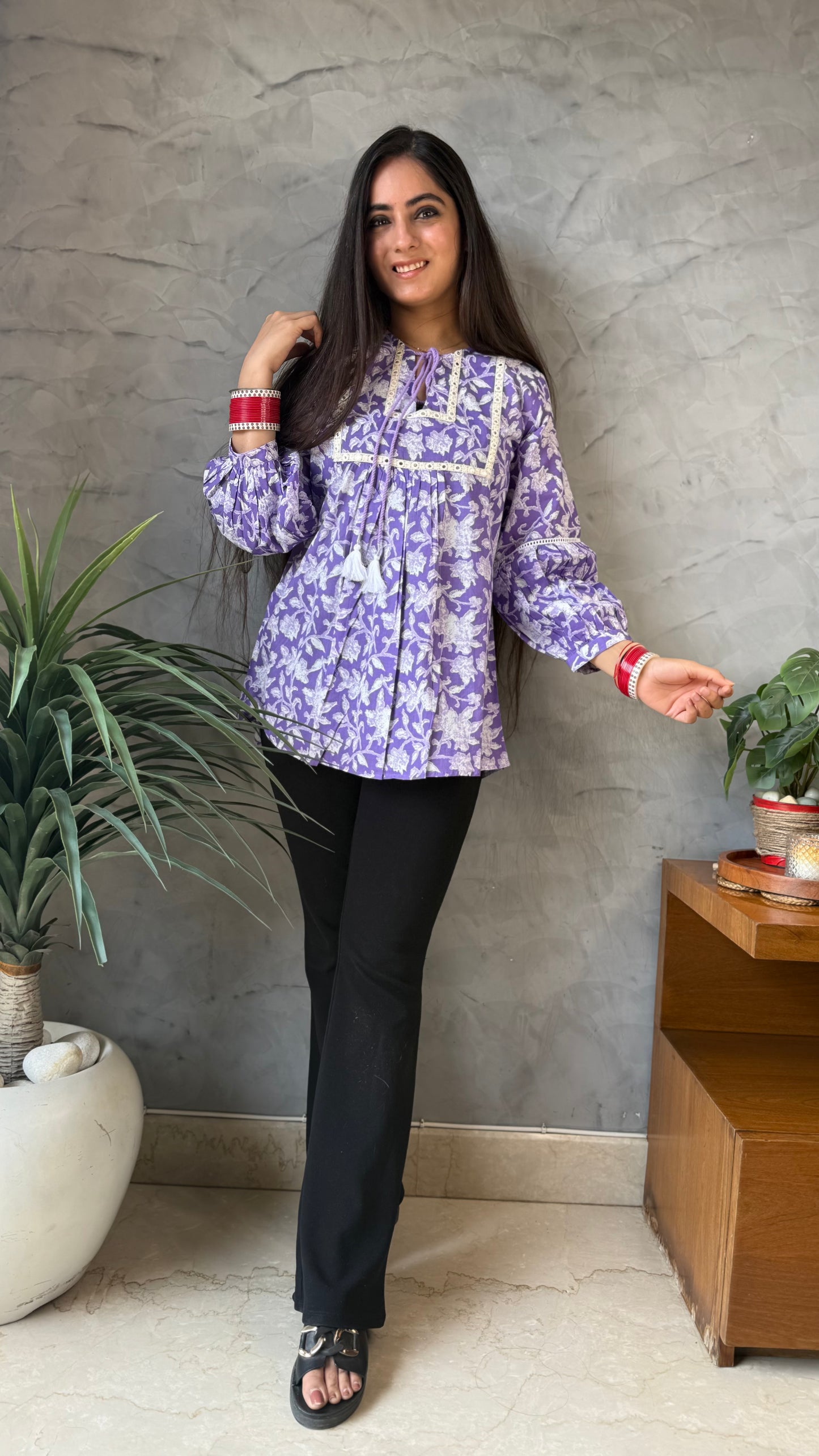 Ruchi Purple Printed Top