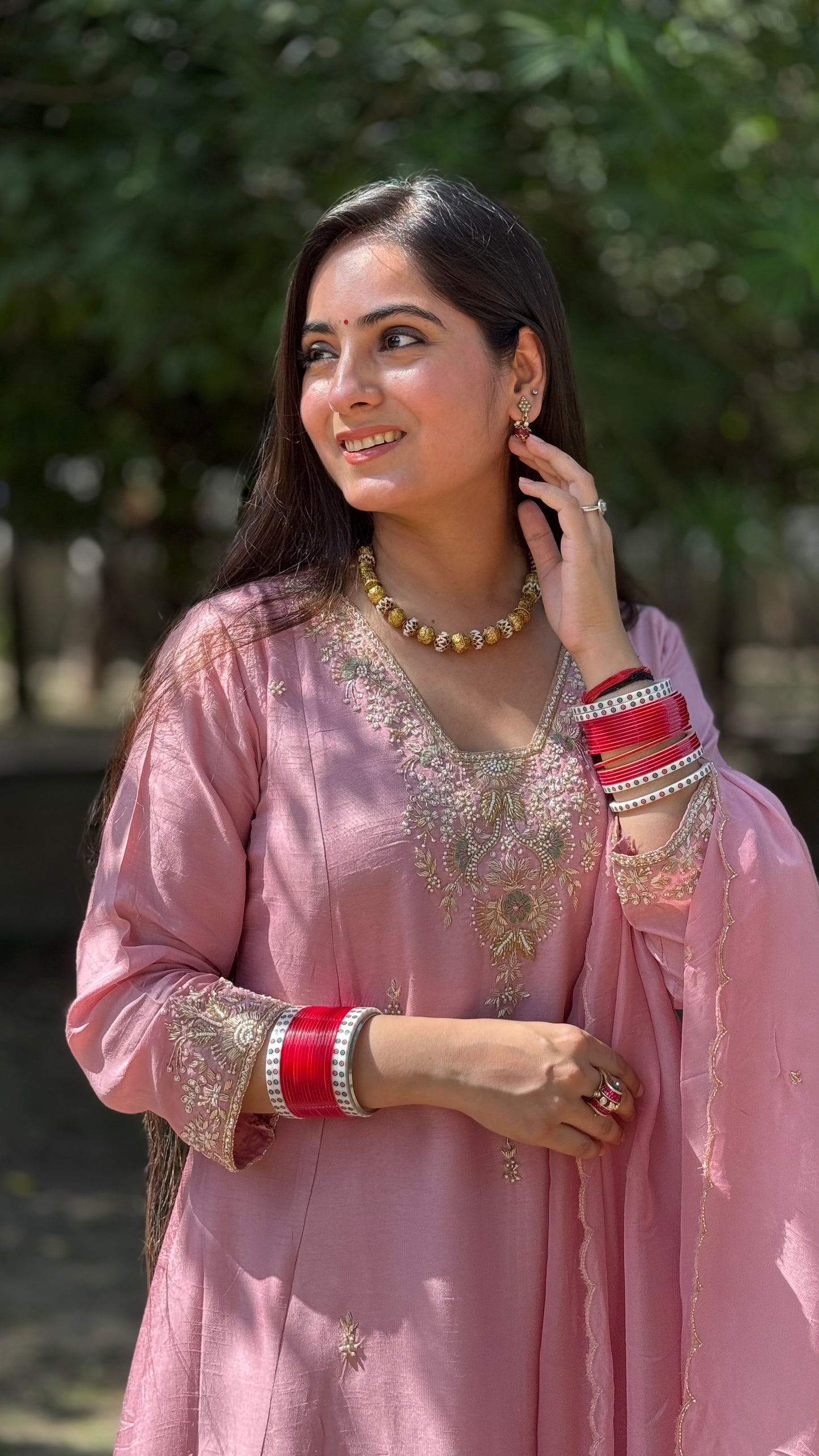 Ankita Pink Silk Suit