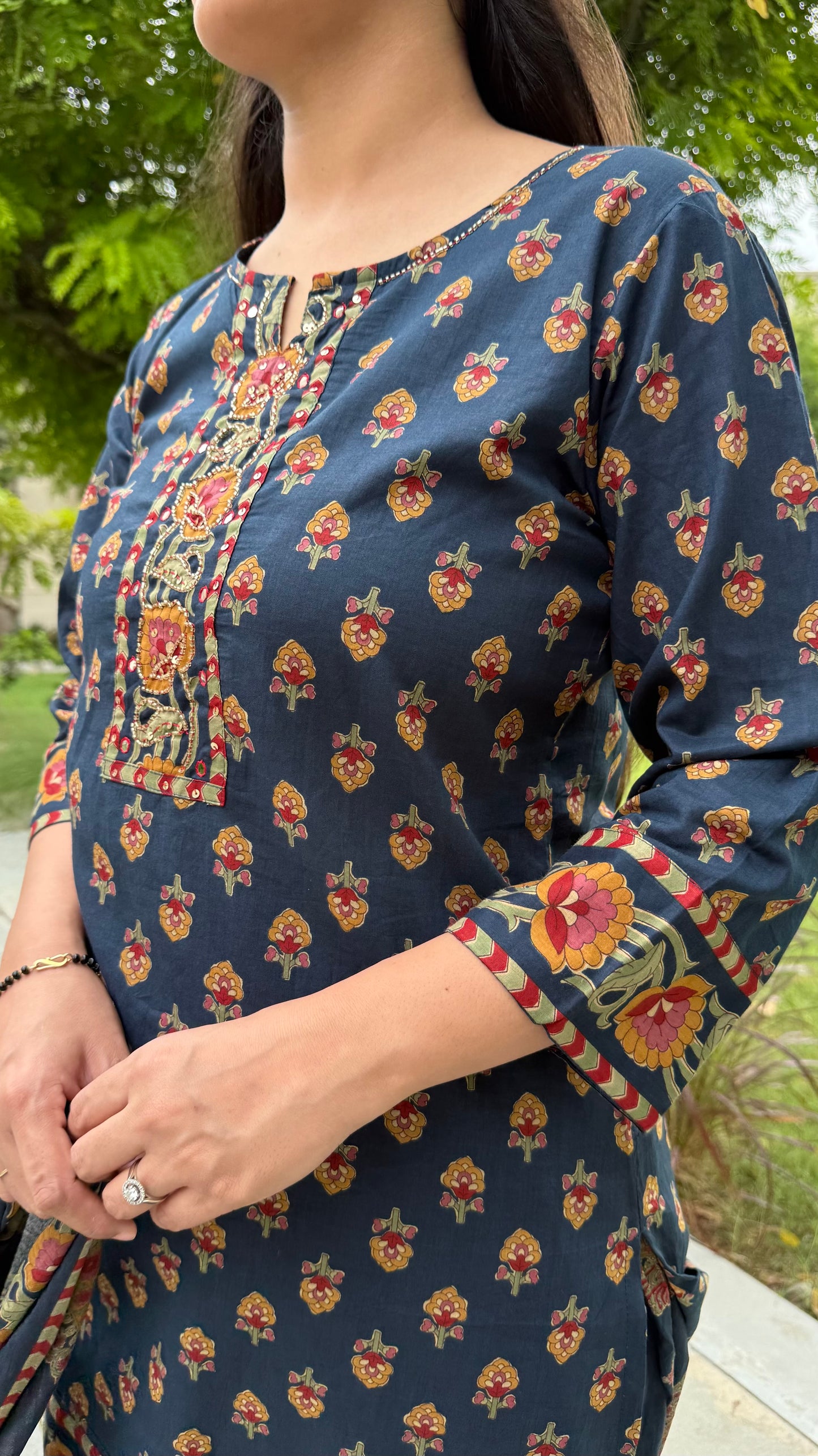 Maahi Navy Sharara Set