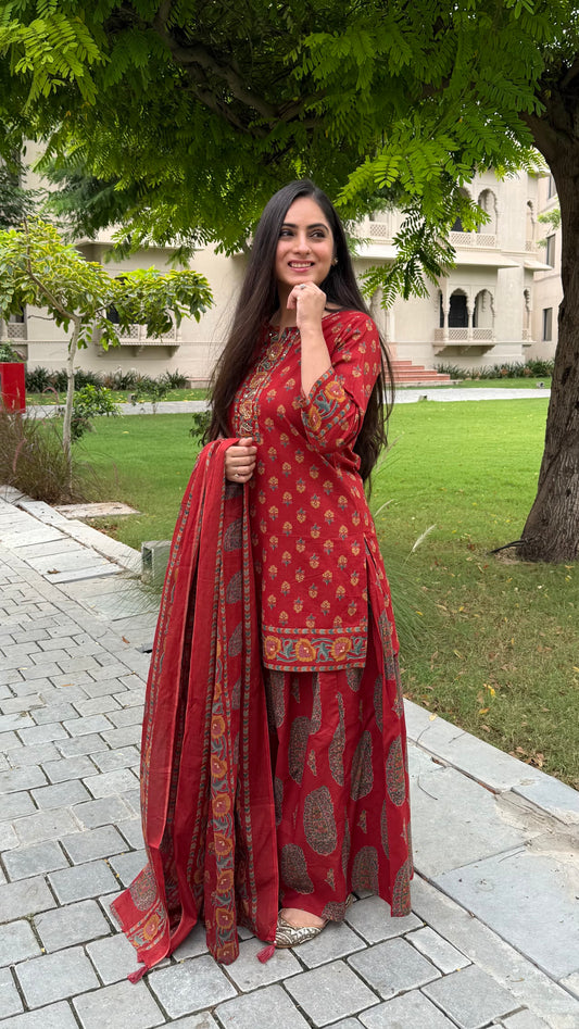 Maahi Rust Sharara Set