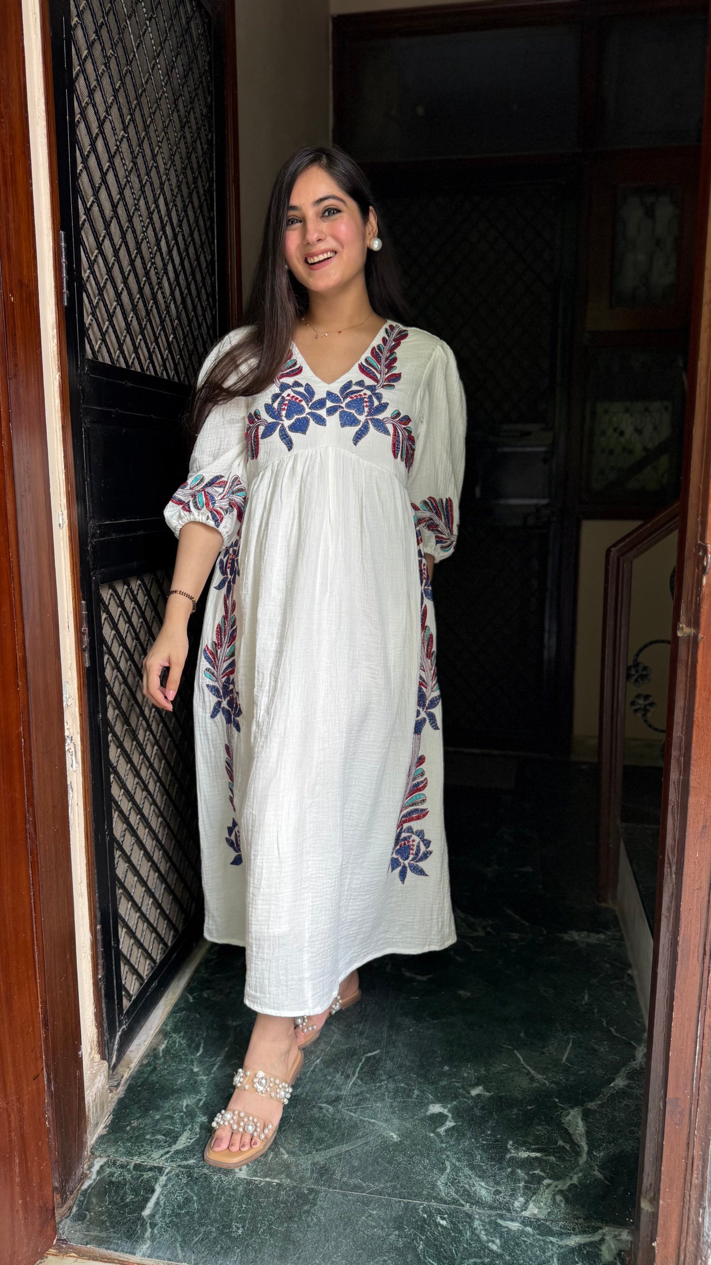 White Embroidered Dress
