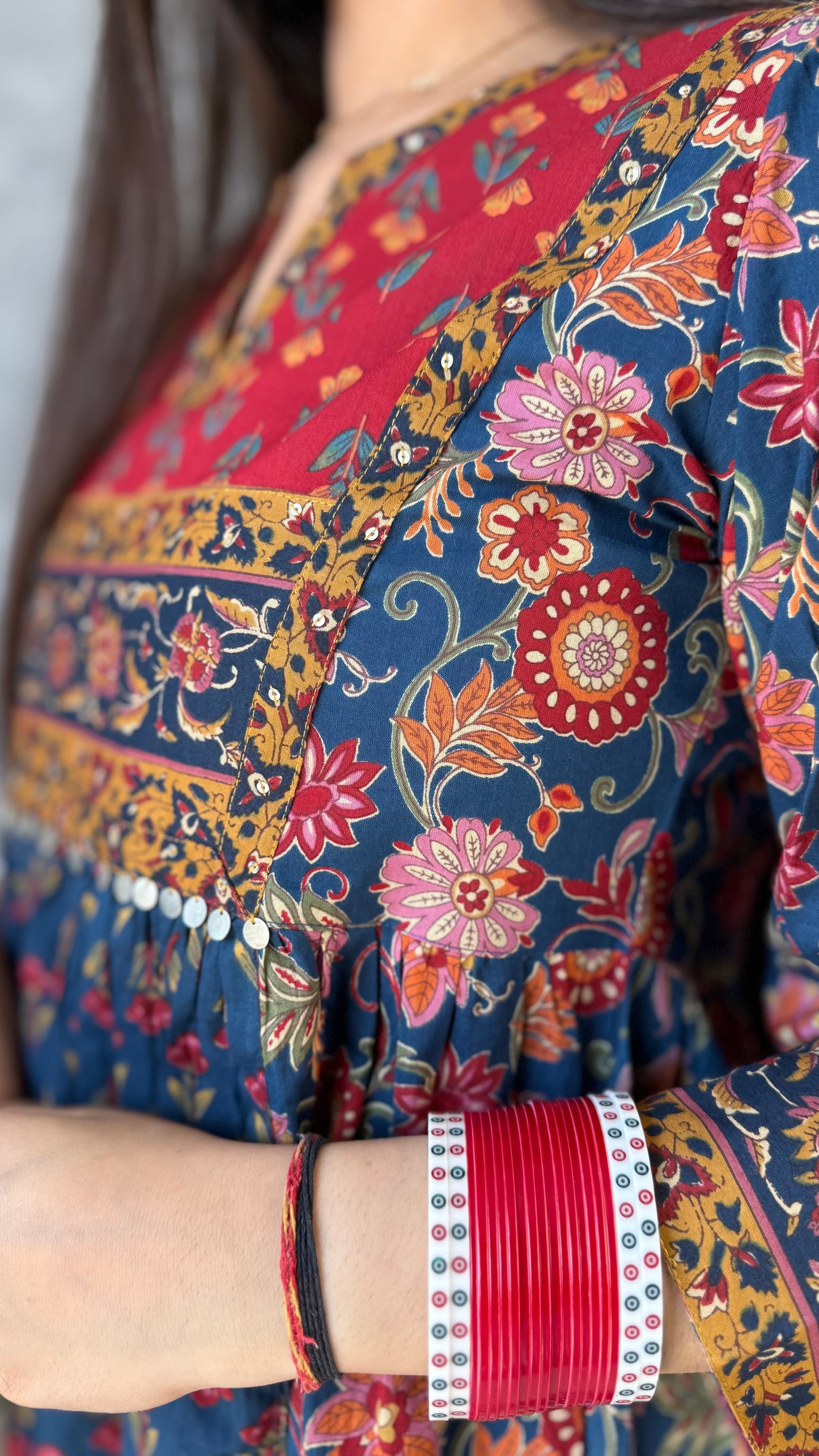 Mahi Blue Floral Dress