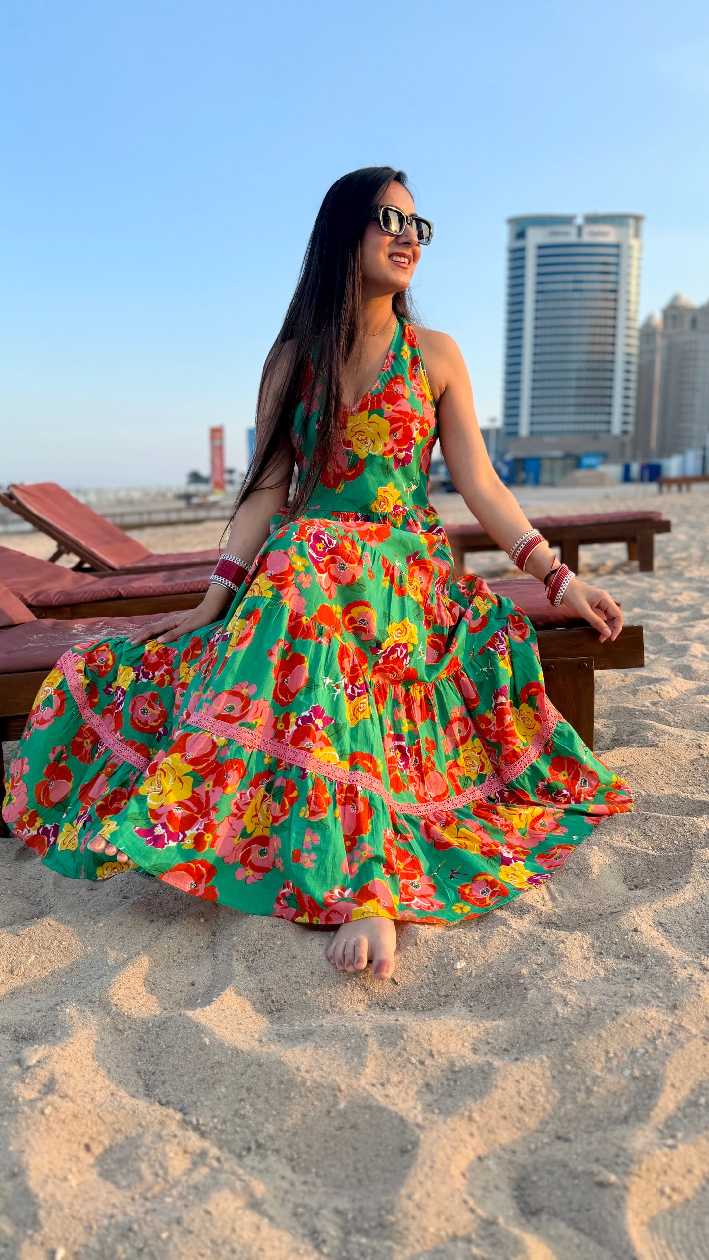 Nyra Green Dress