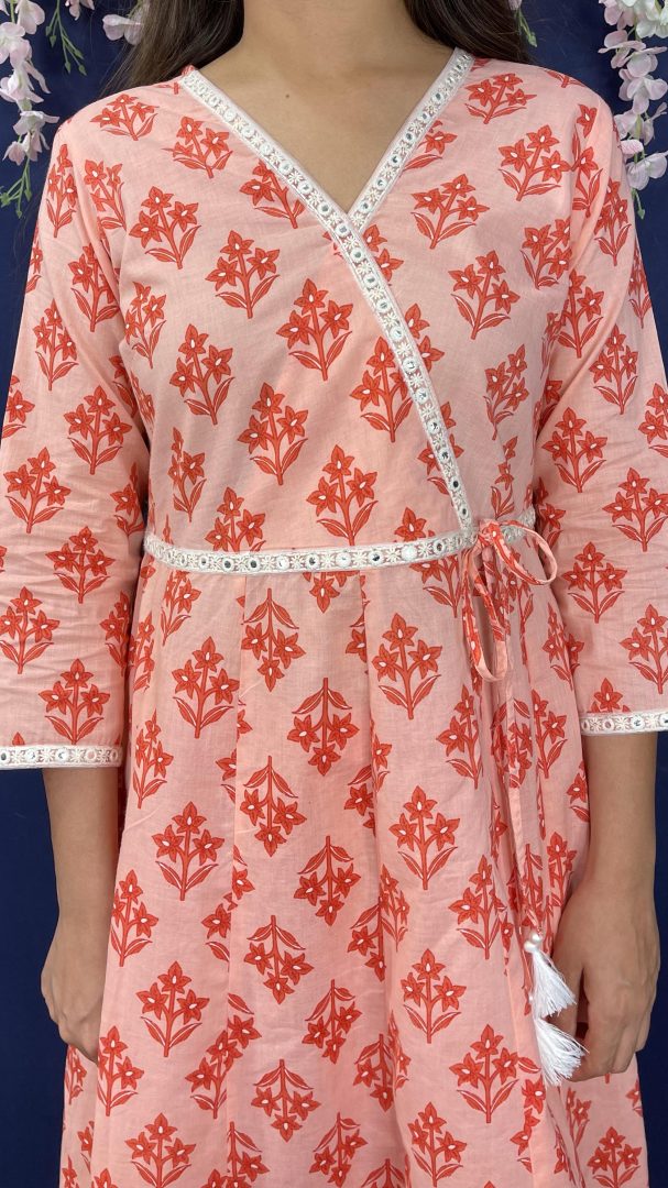 Pink Angrakha Set
