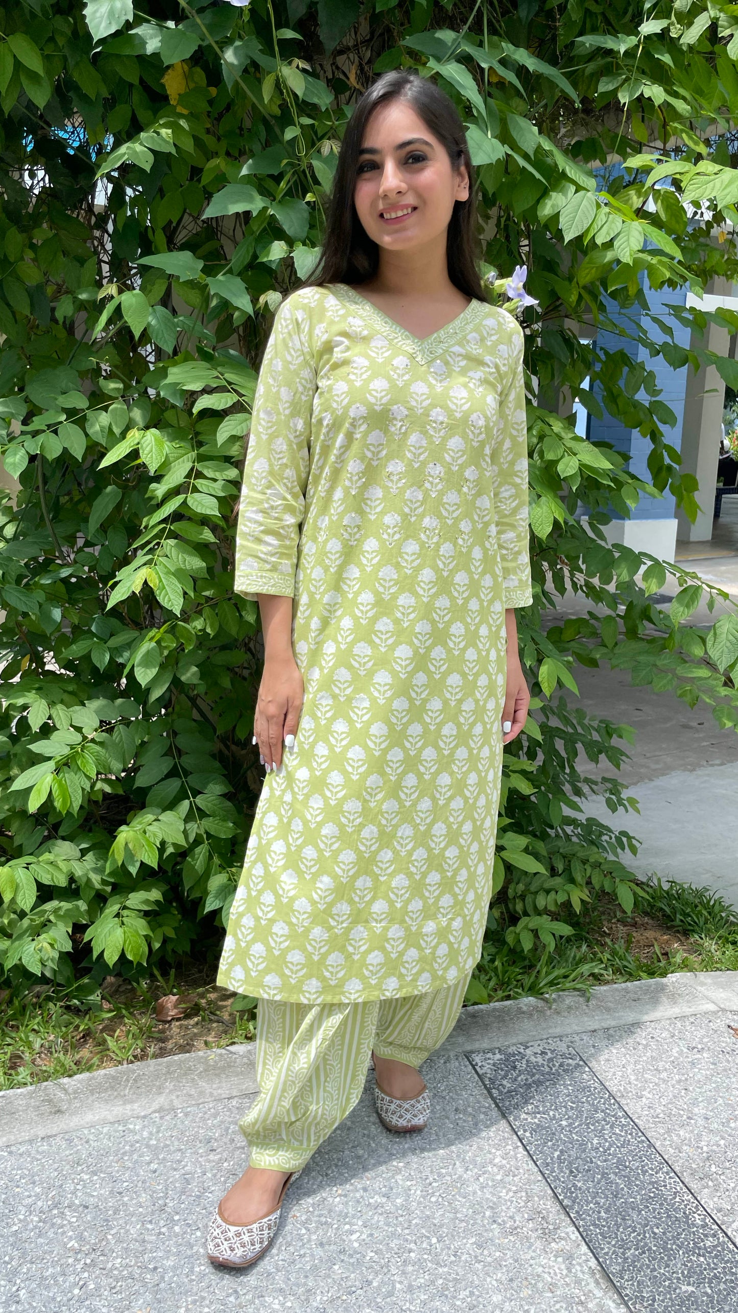 Pastel Green Kurta Salwar Set