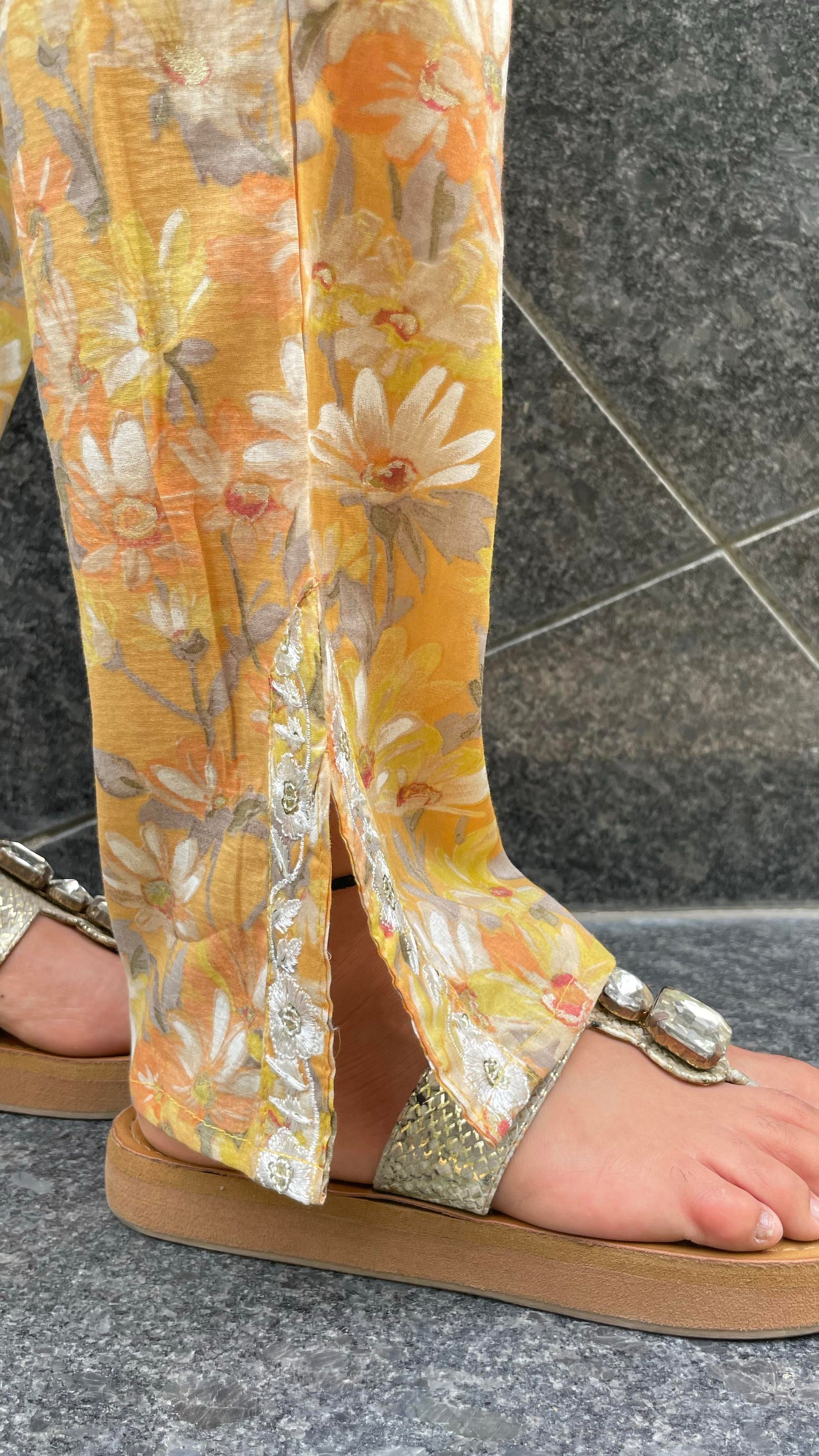 Mustard Mulmul Coord Set