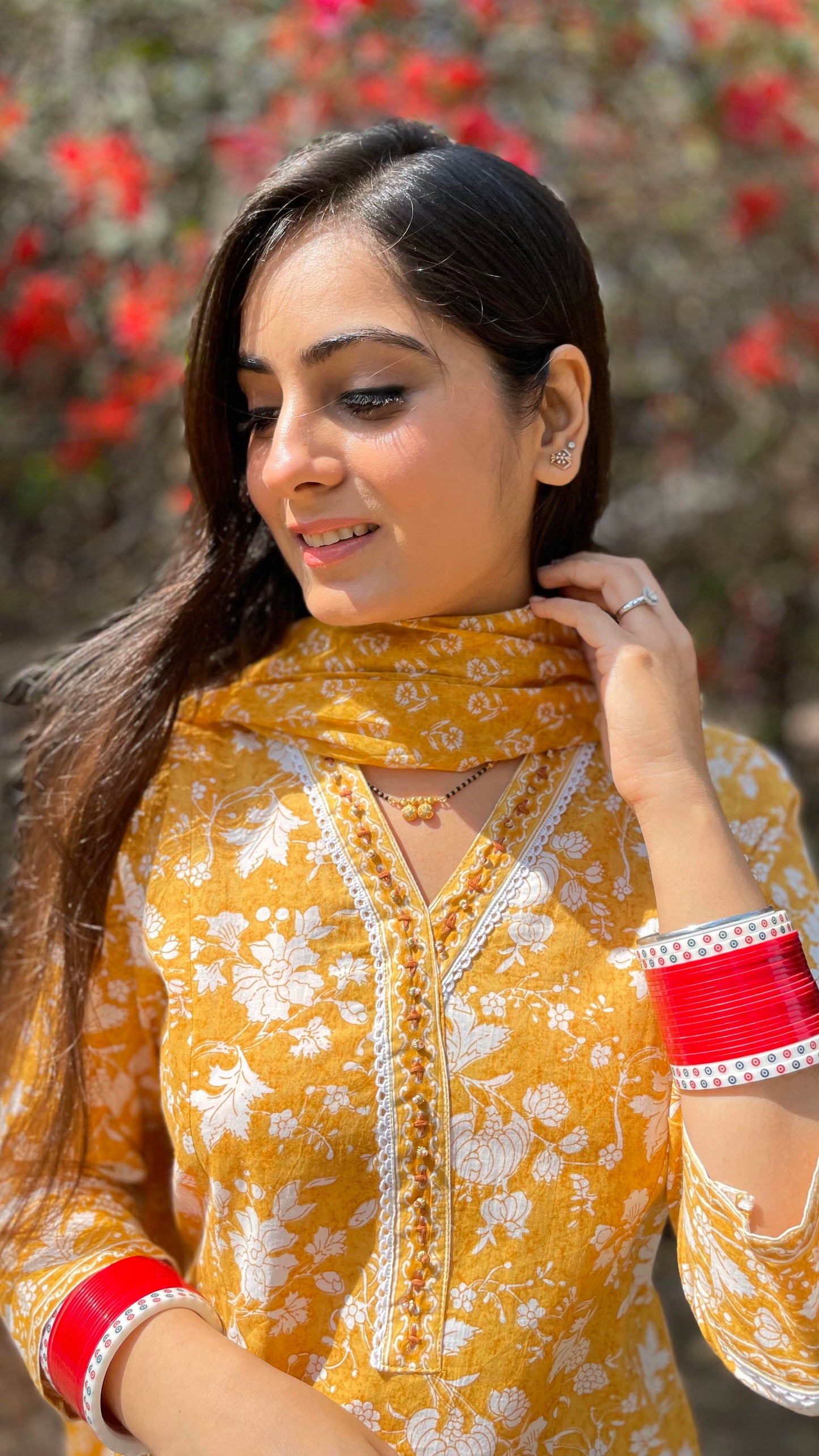 Honey Yellow A-line Suit