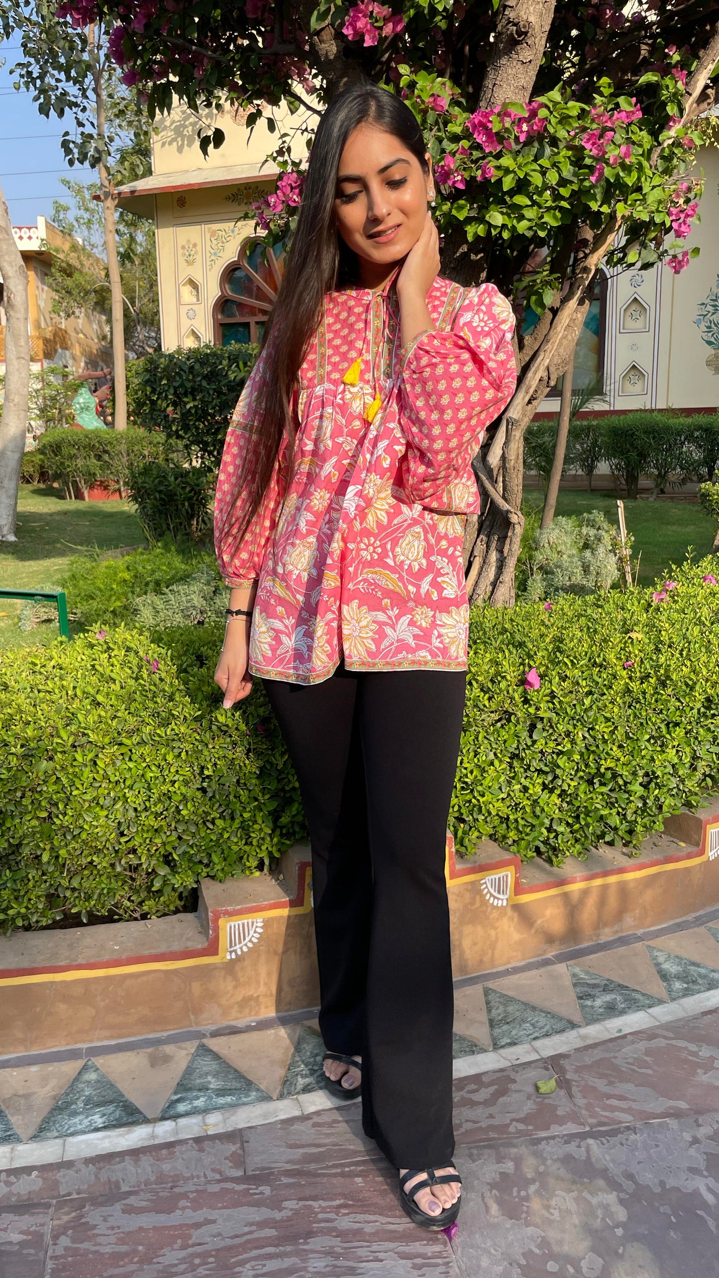 Pink Balloon Fit Top