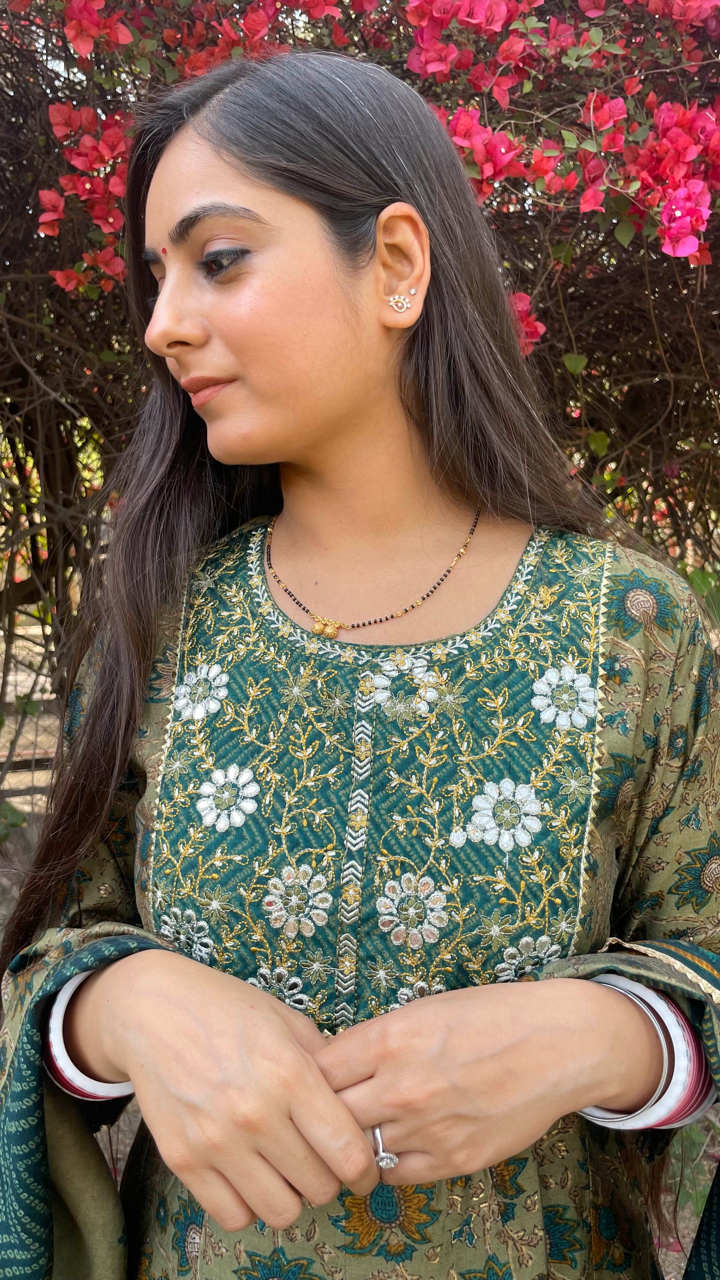 Chandni Green Anarkali Suit