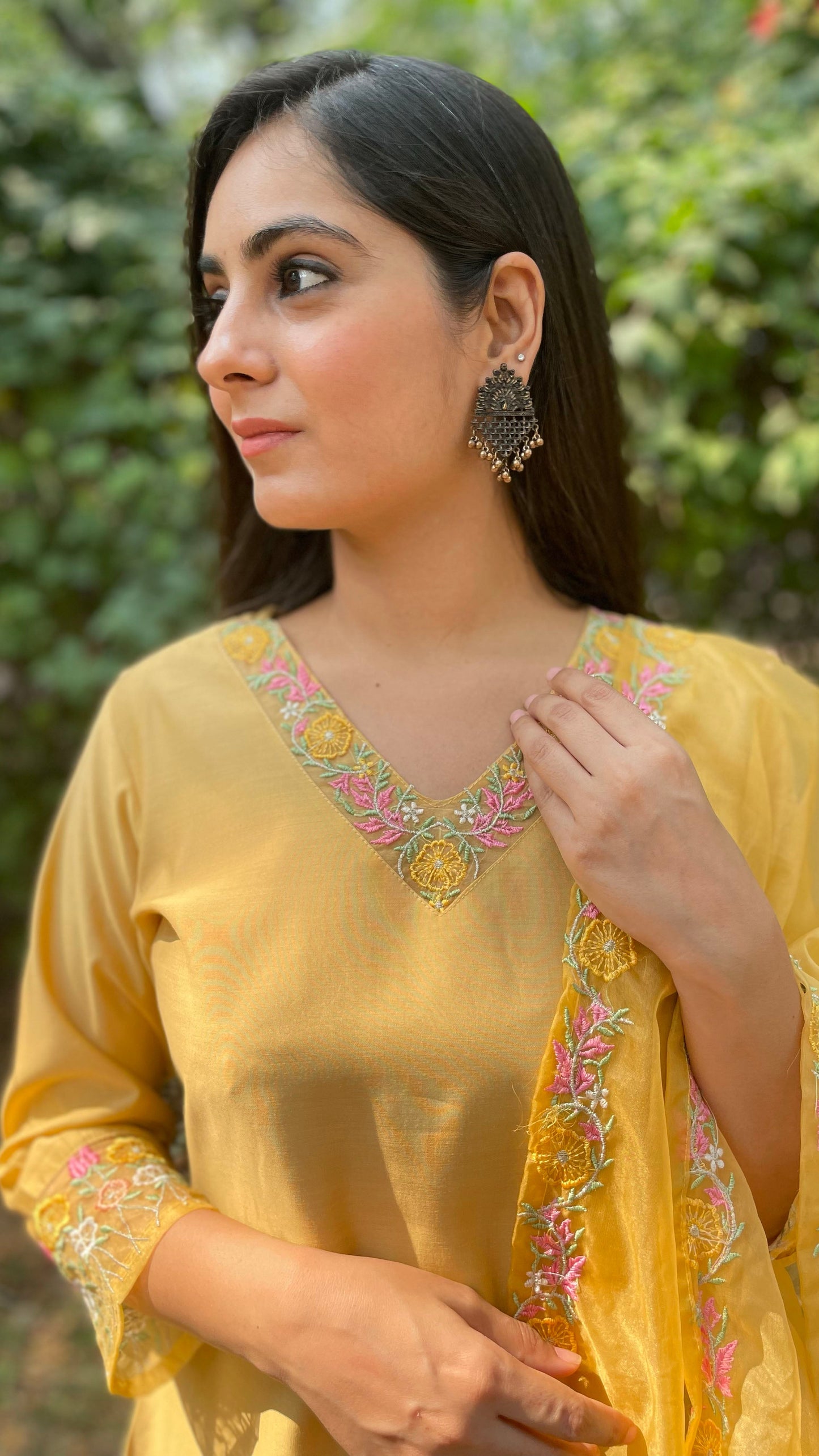 Mustard Silk Suit
