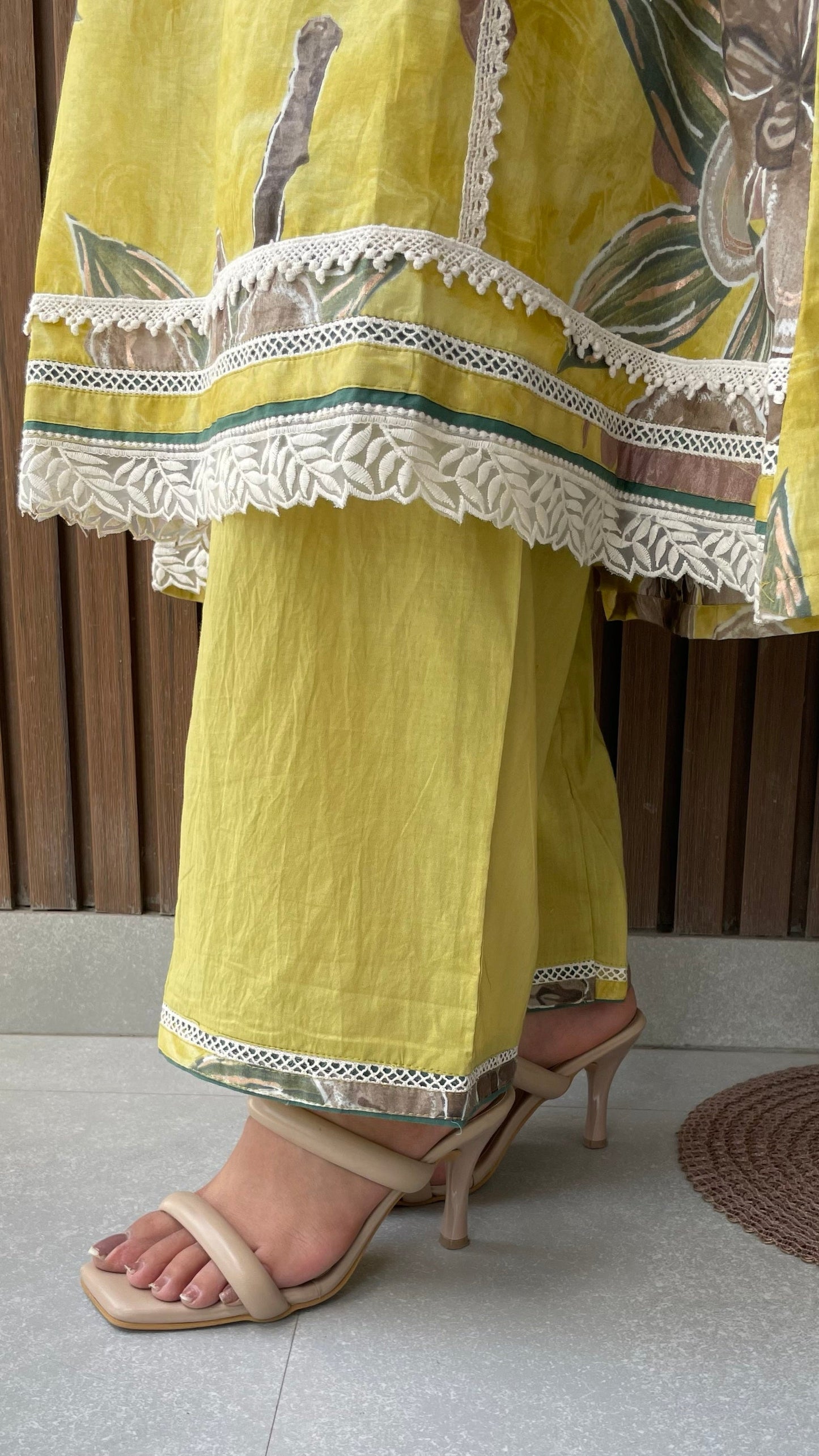 Misha Yellow A-line Suit