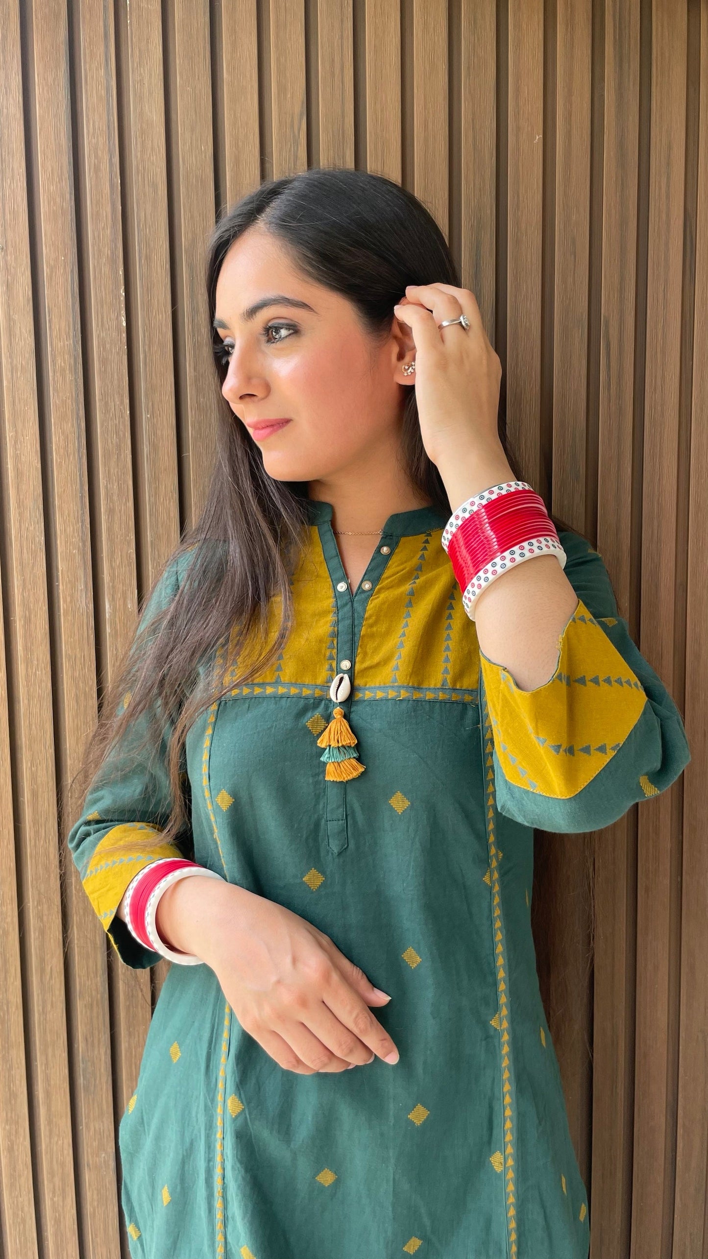 Anmol Green Handloom Kurta Set